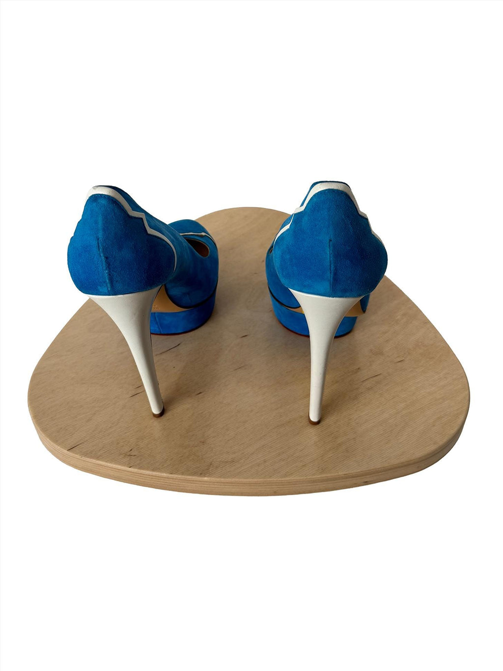 Charlotte Olympia Dolly Orchid Suede/Metallic Calf Blue