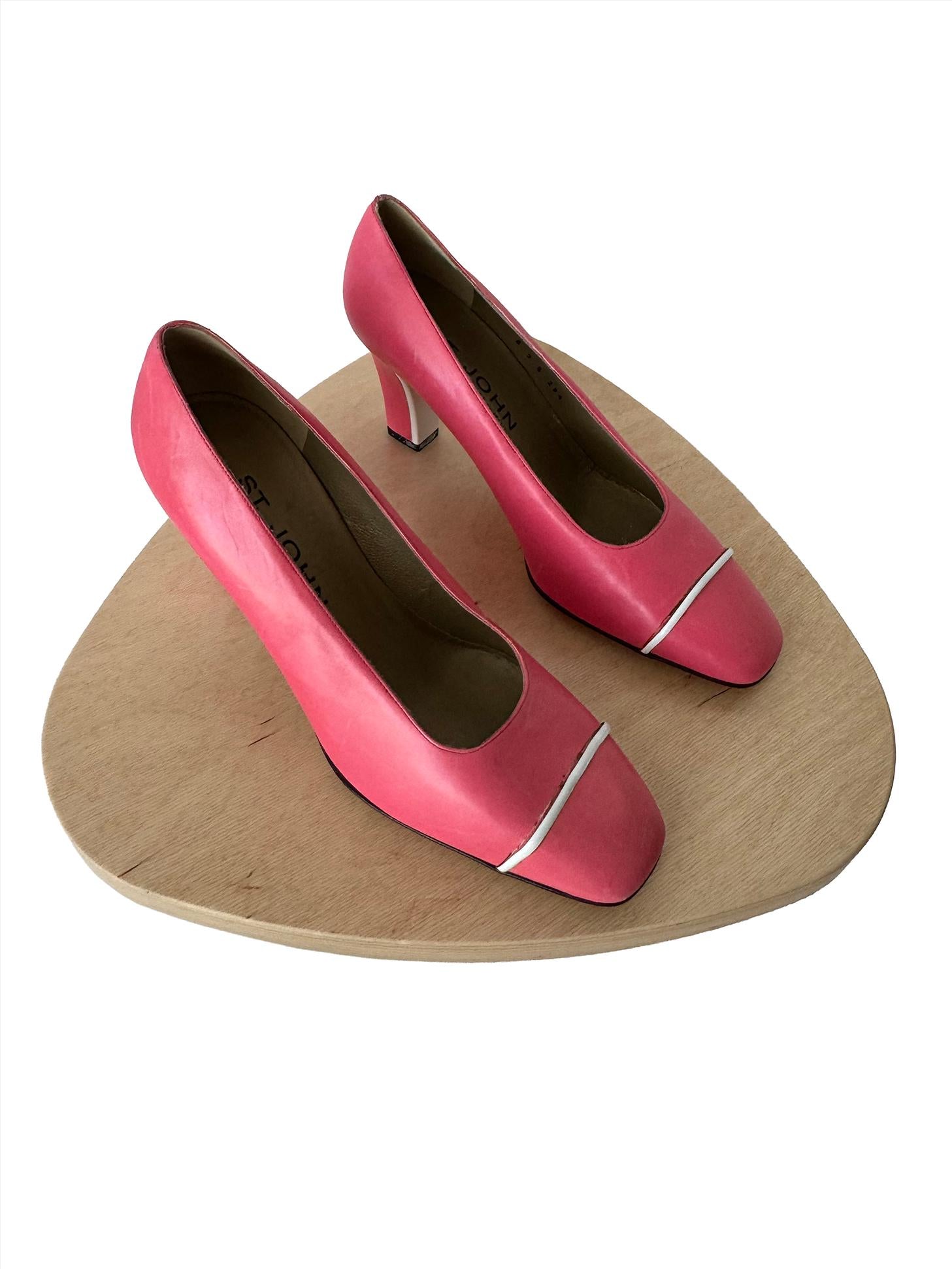 St. John Pink Leather Pumps
