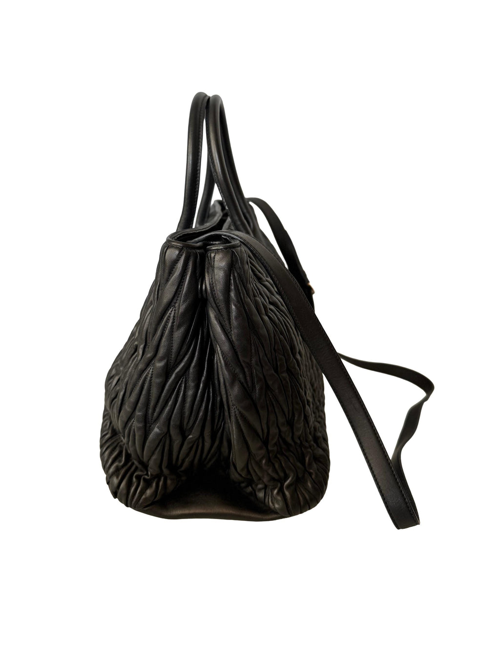 Miu Miu Matelassé Leather Tote