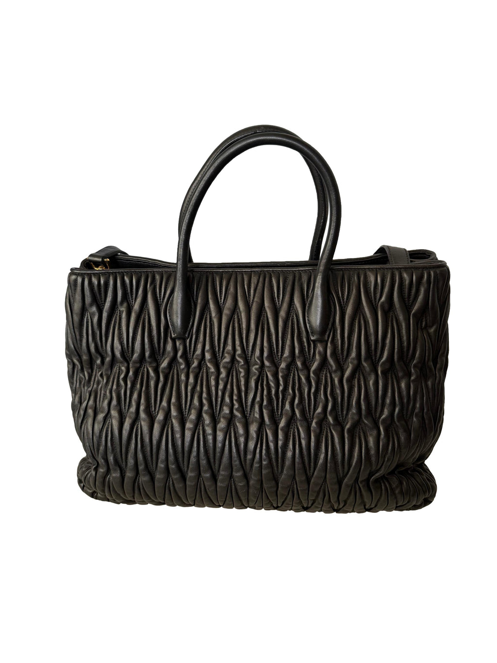 Miu Miu Matelassé Leather Tote
