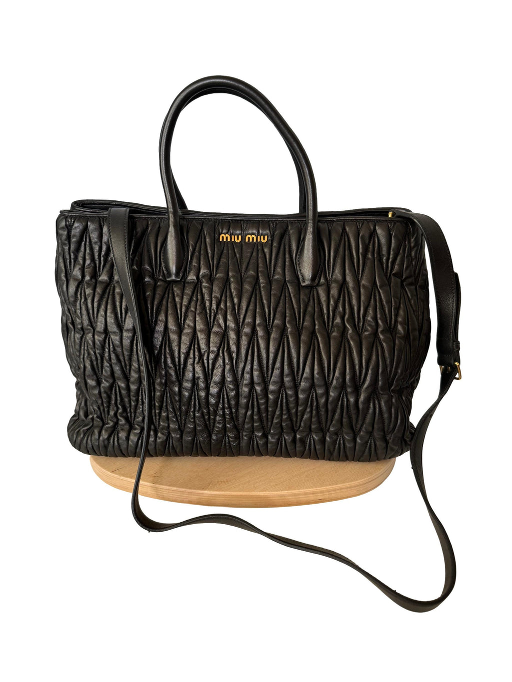 Miu Miu Matelassé Leather Tote