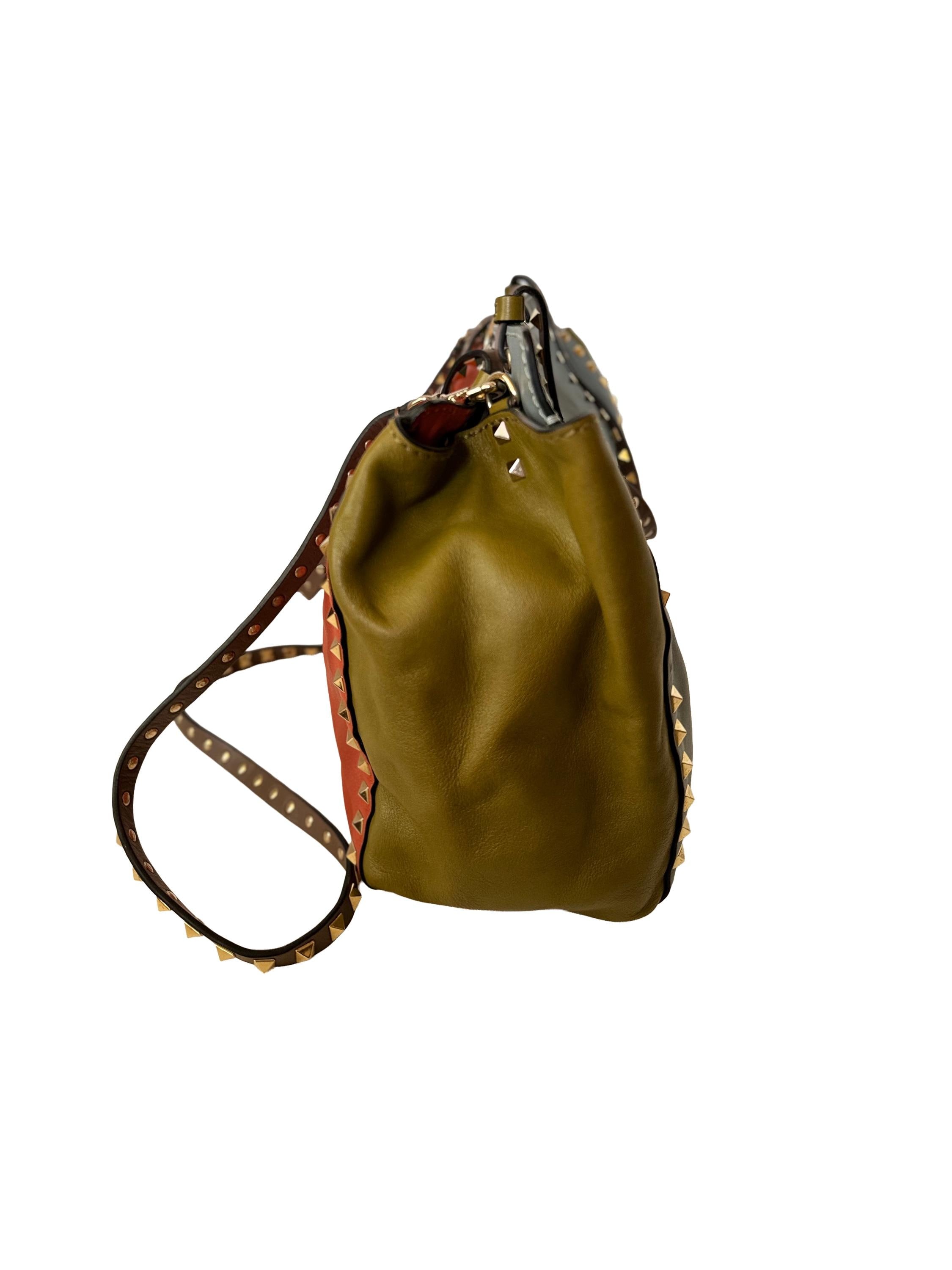 Valentino Garavani Rockstud tote bag in multicolor leather