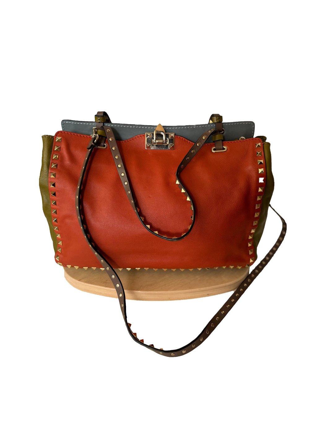 Valentino Garavani Rockstud tote bag in multicolor leather