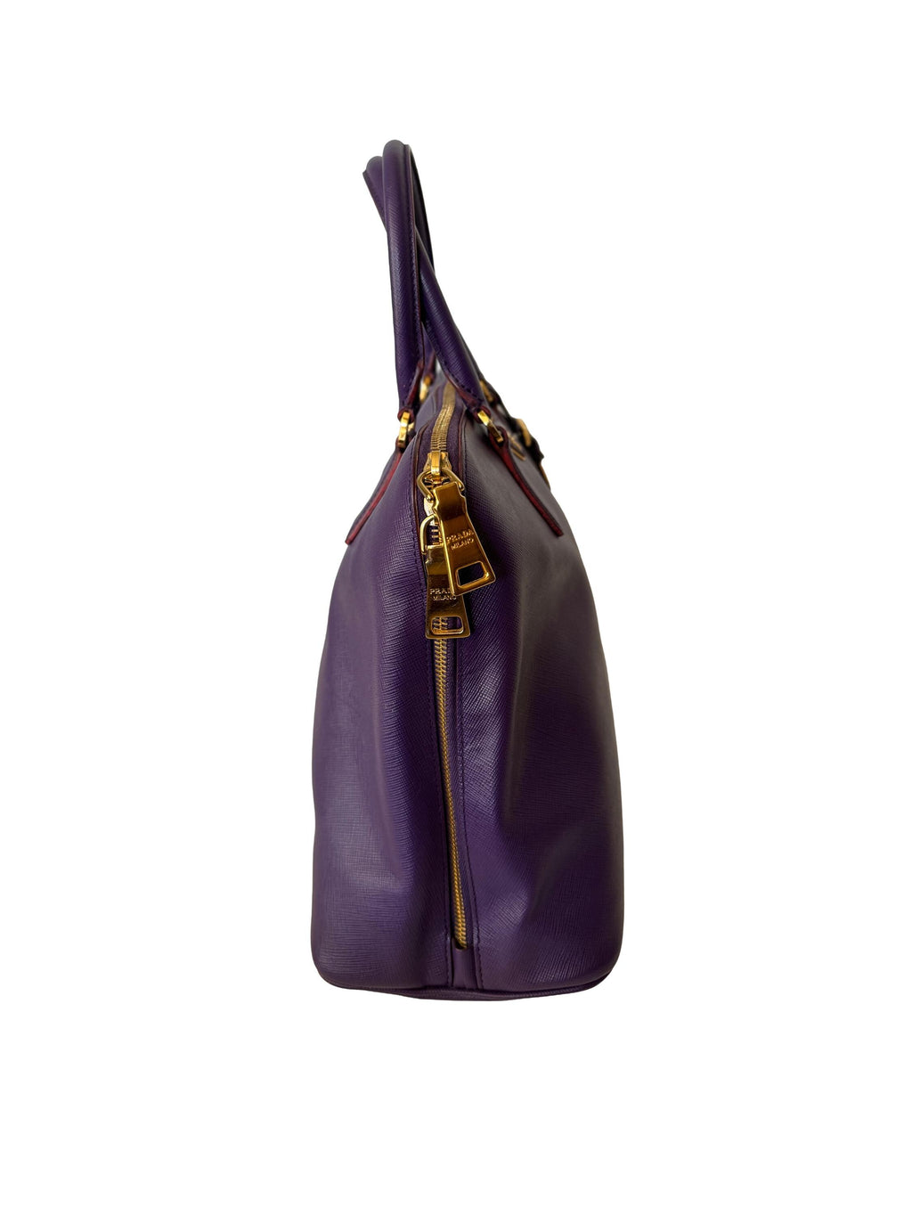 Prada Promenade Saffiano Leather Bag, Purple