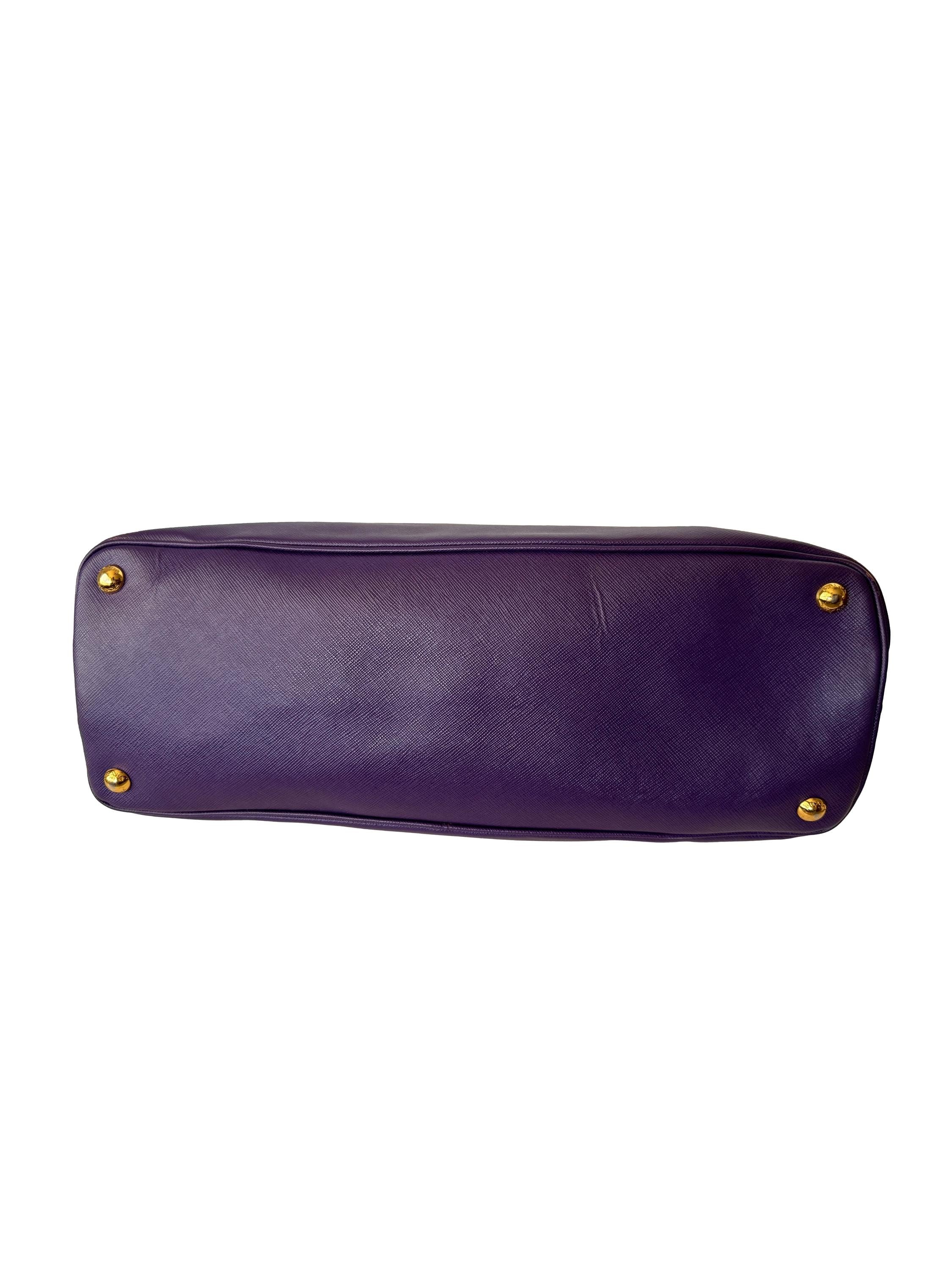 Prada Promenade Saffiano Leather Bag, Purple