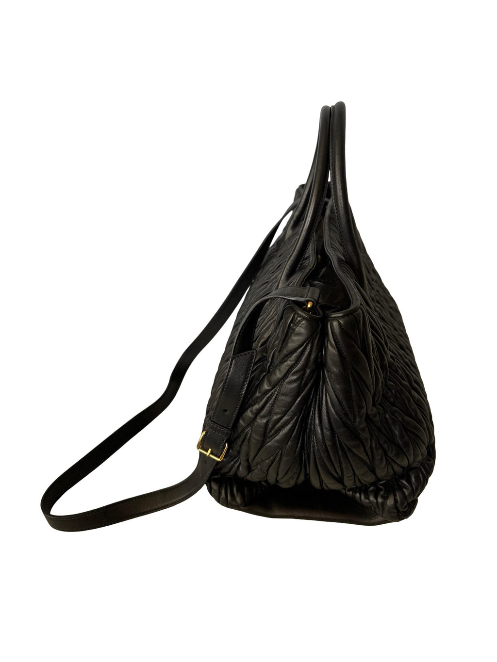 Miu Miu Matelassé Leather Tote