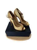 Oscar de La Renta Metallic Gold Pumps