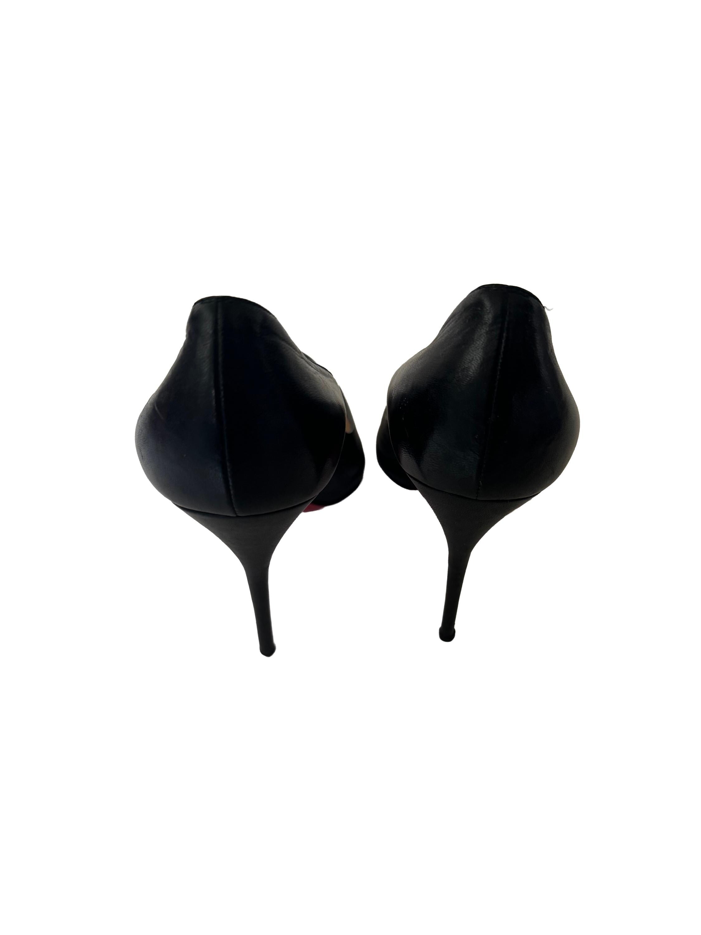 Christian Louboutin Black Leather Pigalle Pumps