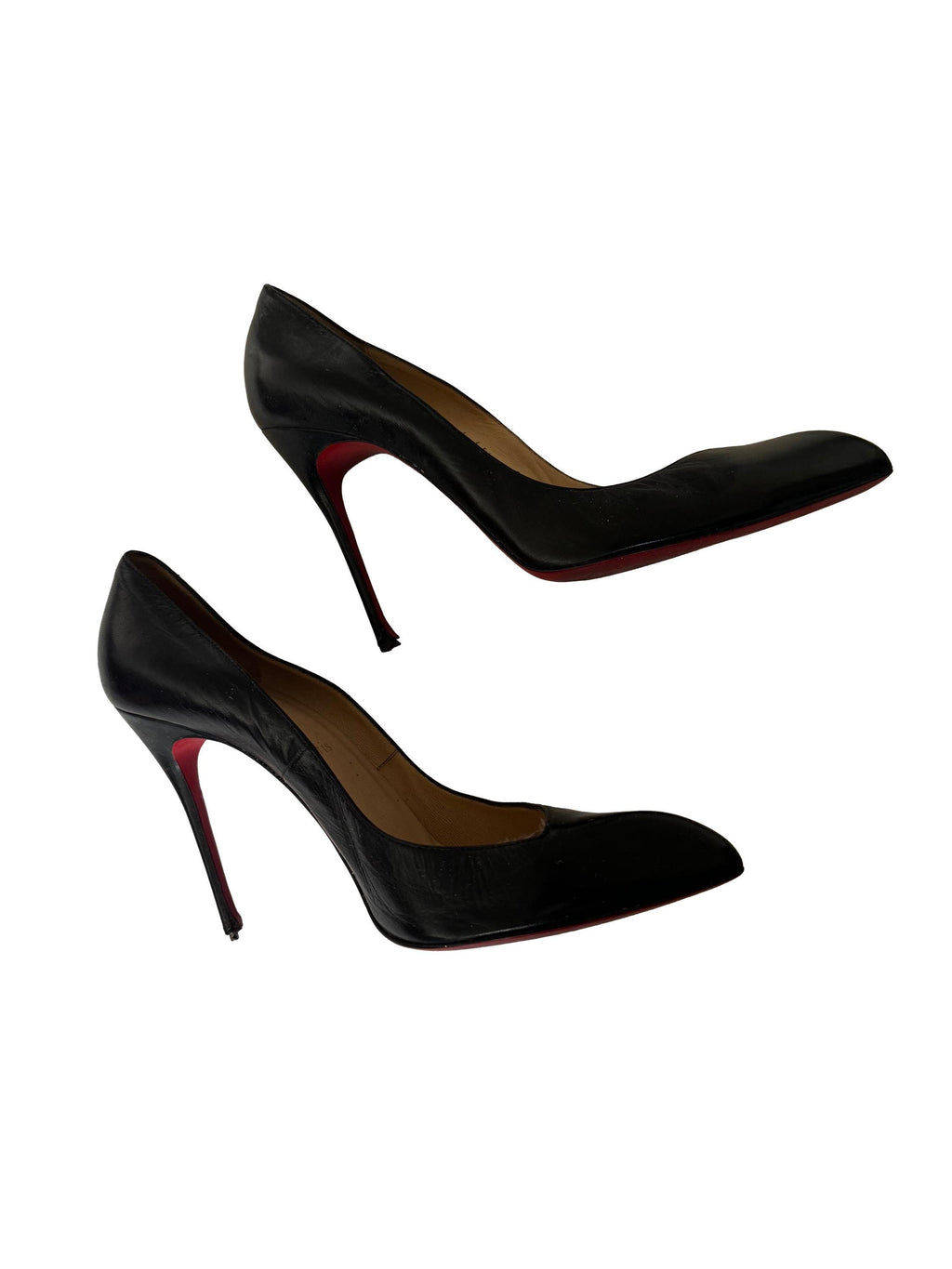Christian Louboutin Black Leather Pigalle Pumps