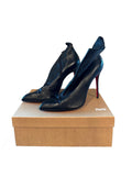 Christian Louboutin Black Leather Heeled Ankle Boots