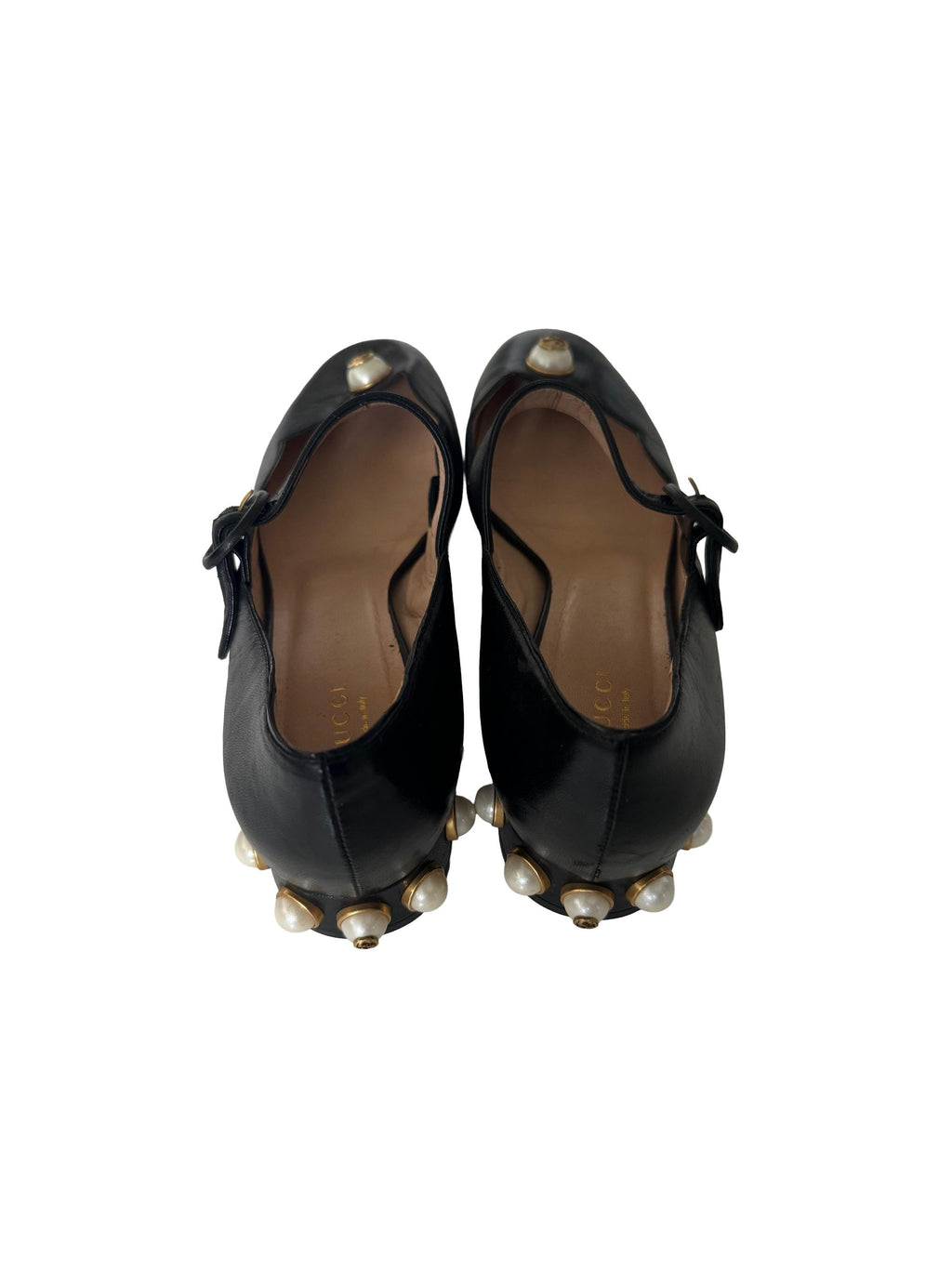 Gucci Willow Mary Jane Faux Pearl Accents