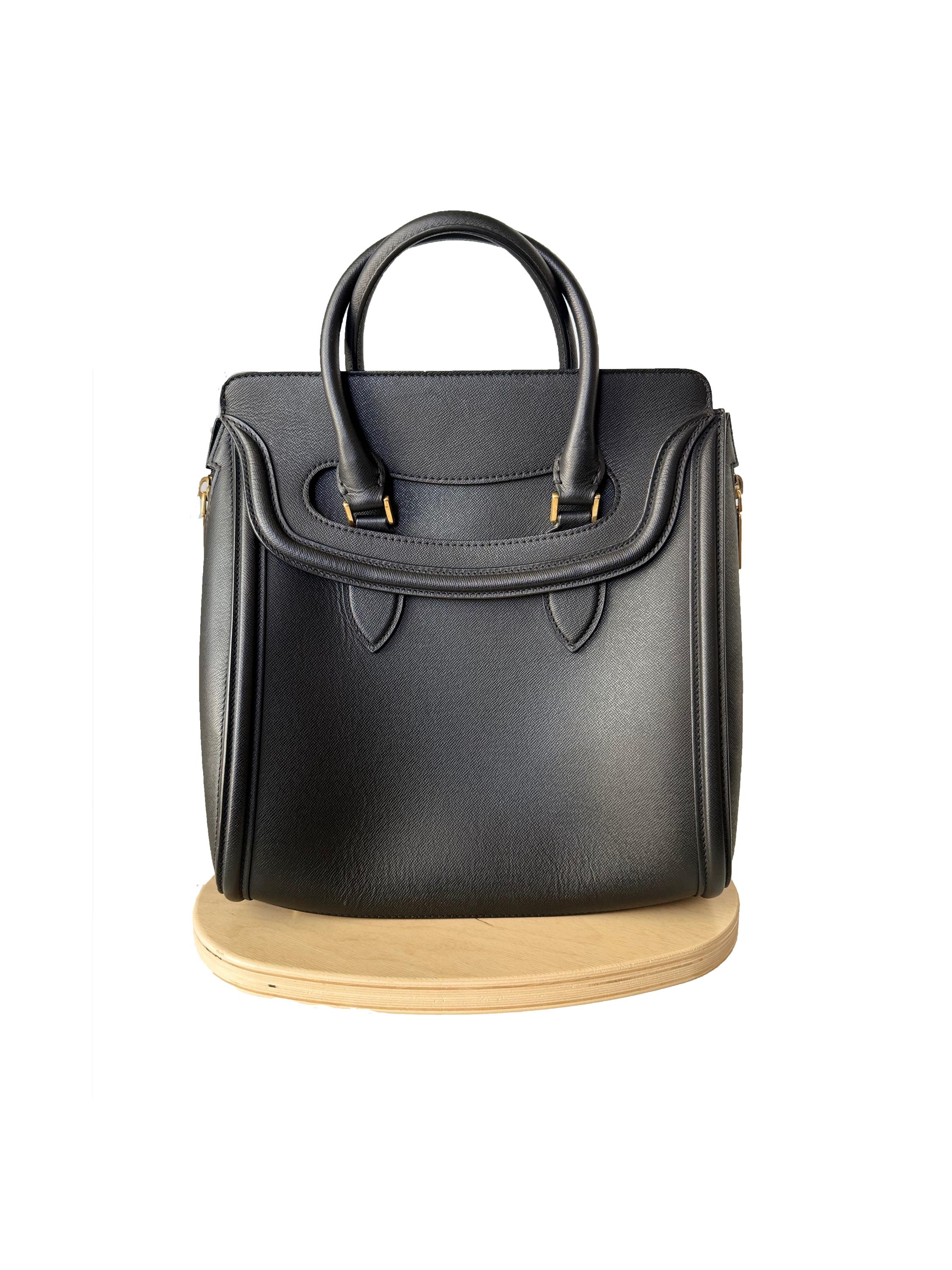 Alexander McQueen Heroine Satchel Bag, Black