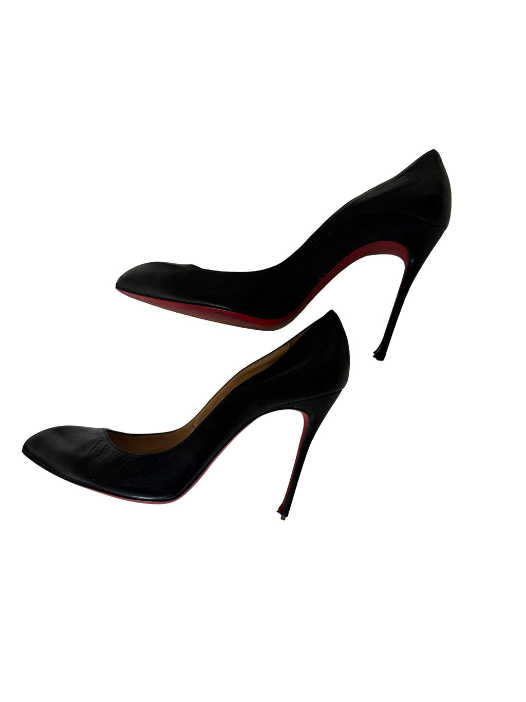 Christian Louboutin Black Leather Pigalle Pumps