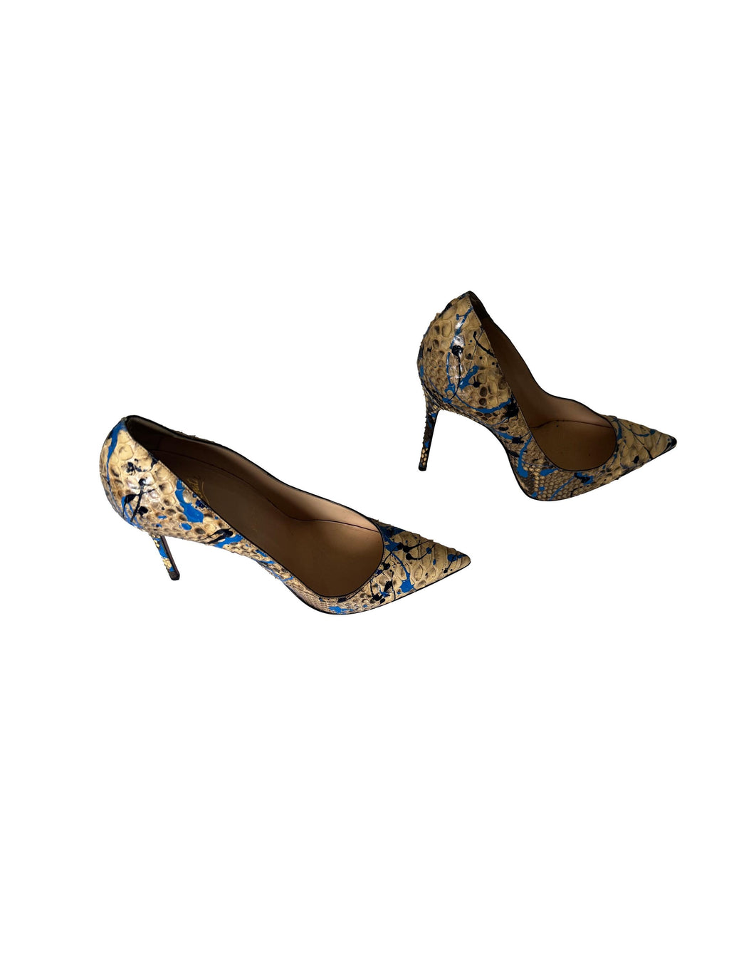 Christian Louboutin Python Graffiti Pigalle Blue