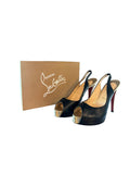 Christian Louboutin Flo Sling 120 Patent Carabes/Canari