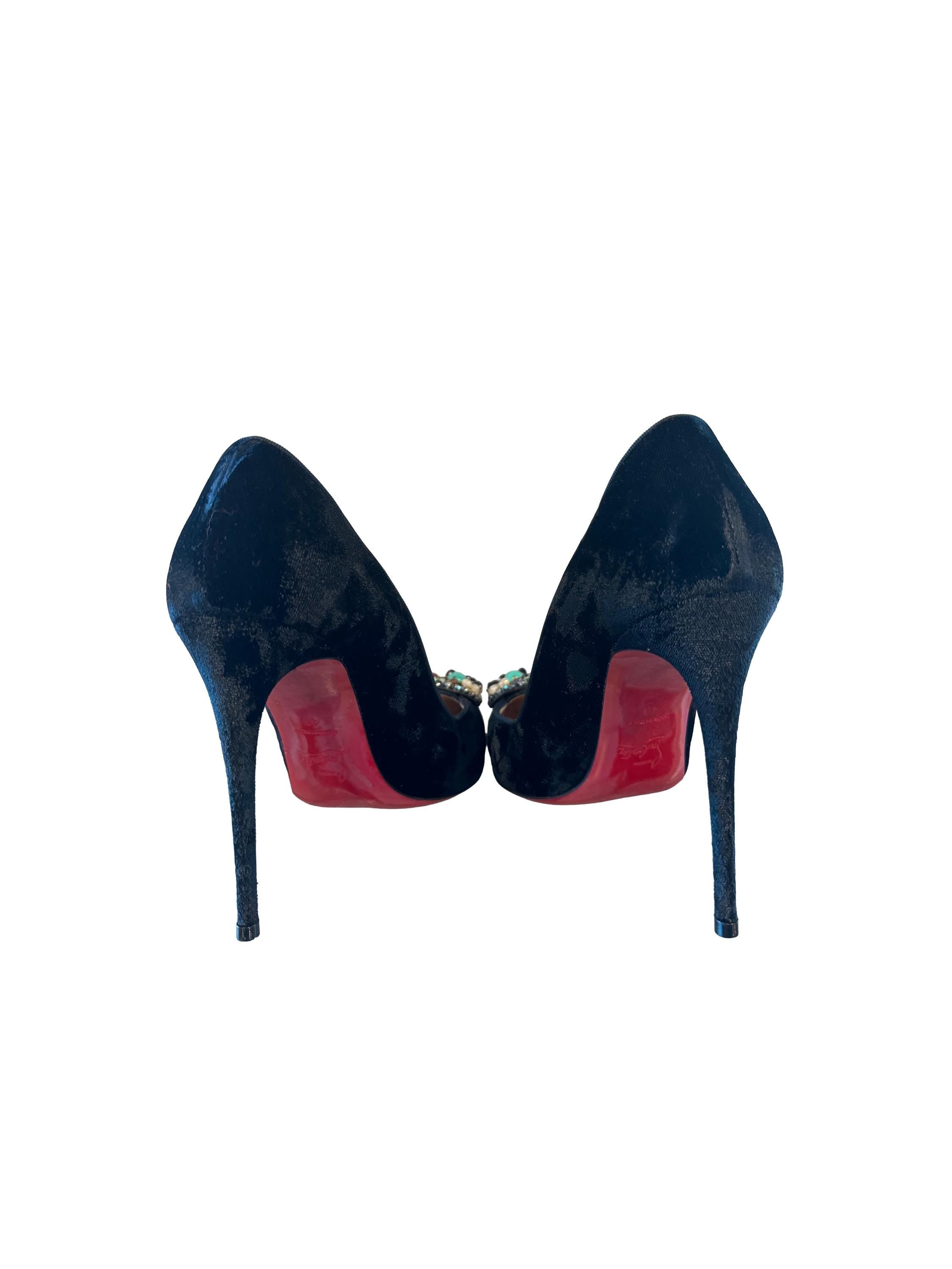Christian Louboutin Diva Cora 100 Velvet/GG