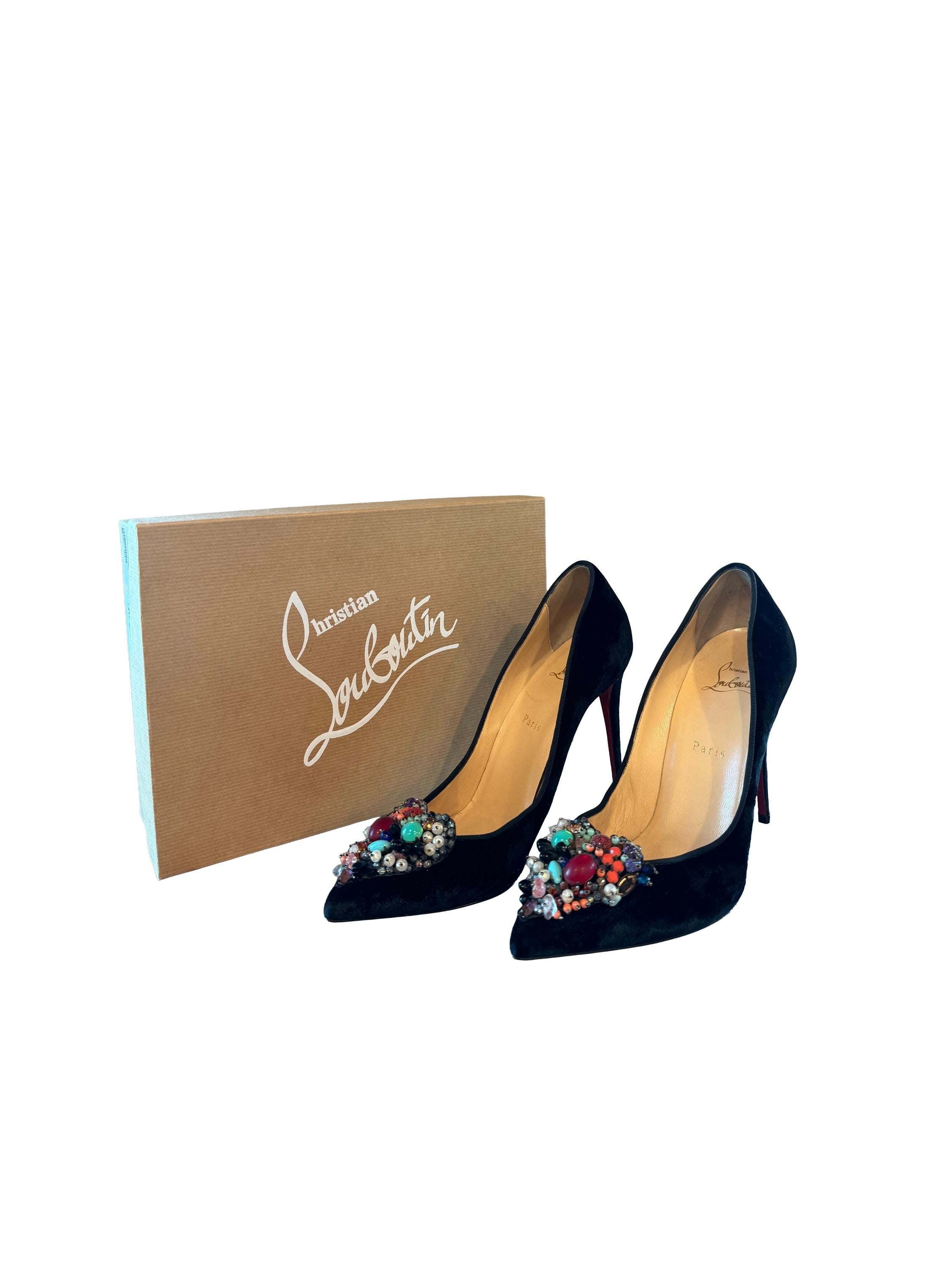 Christian Louboutin Diva Cora 100 Velvet/GG
