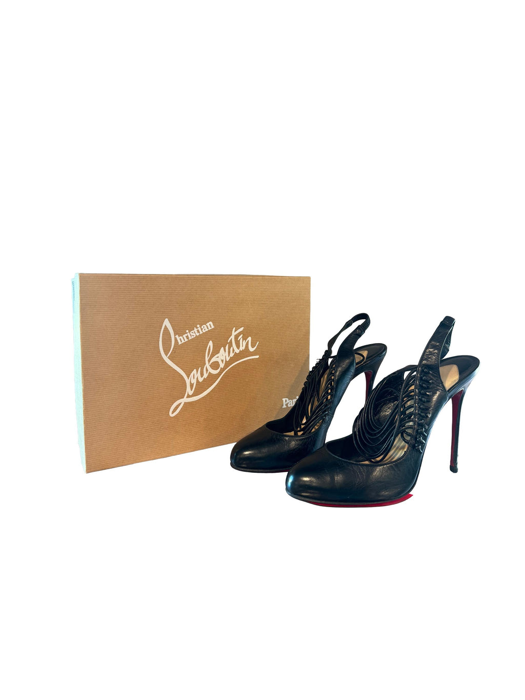 Christian Louboutin Black Nille Cordes 100