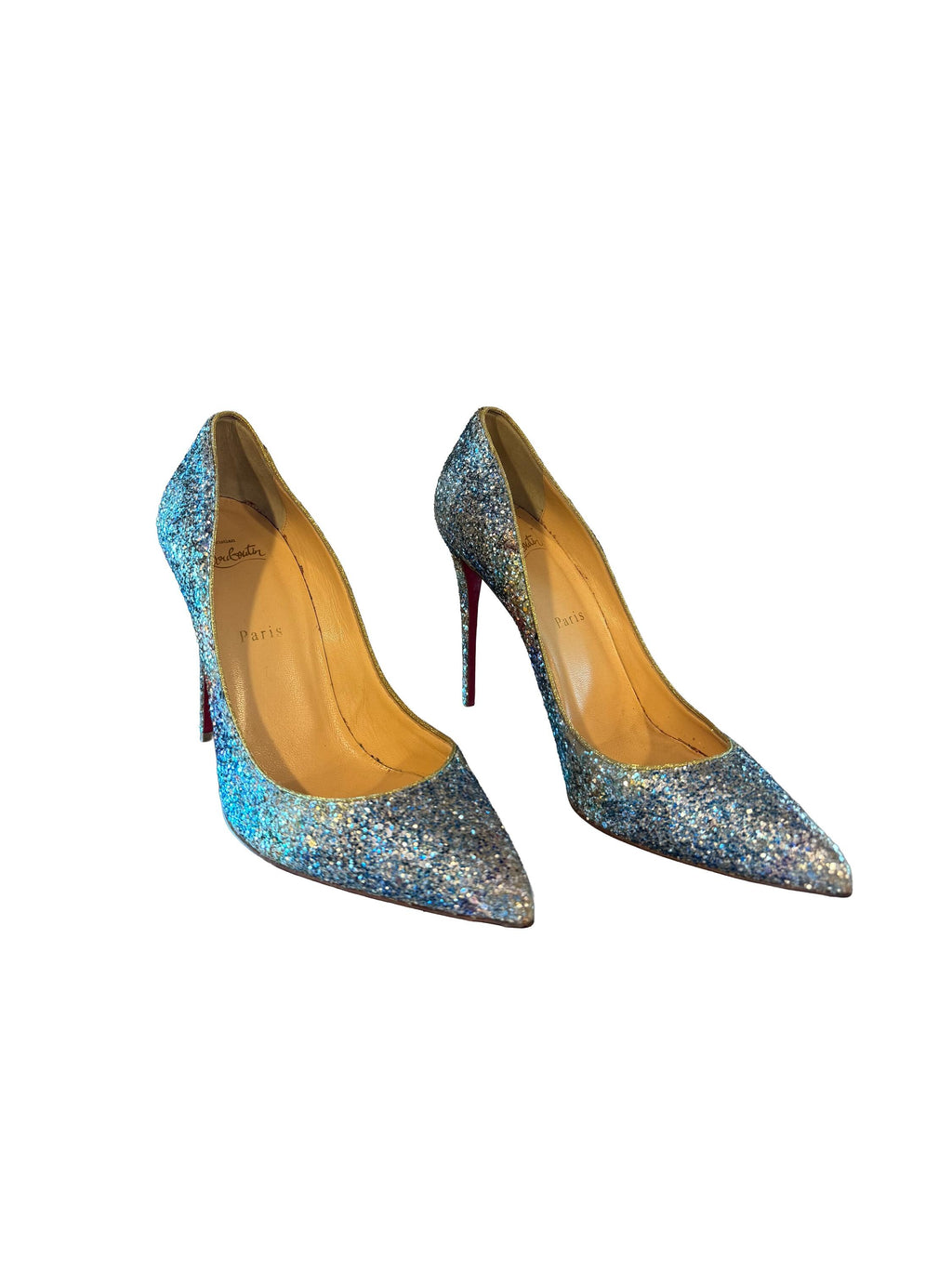 Christian Louboutin So Kate Glitter Accent Pumps