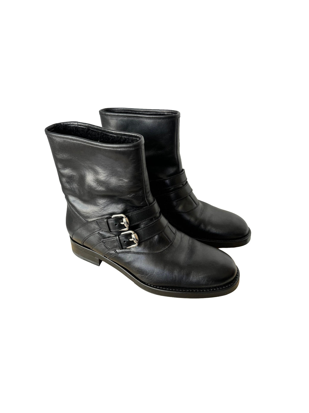 Gucci Moto Boots Cirano Lux/Merinos Riccio Nero