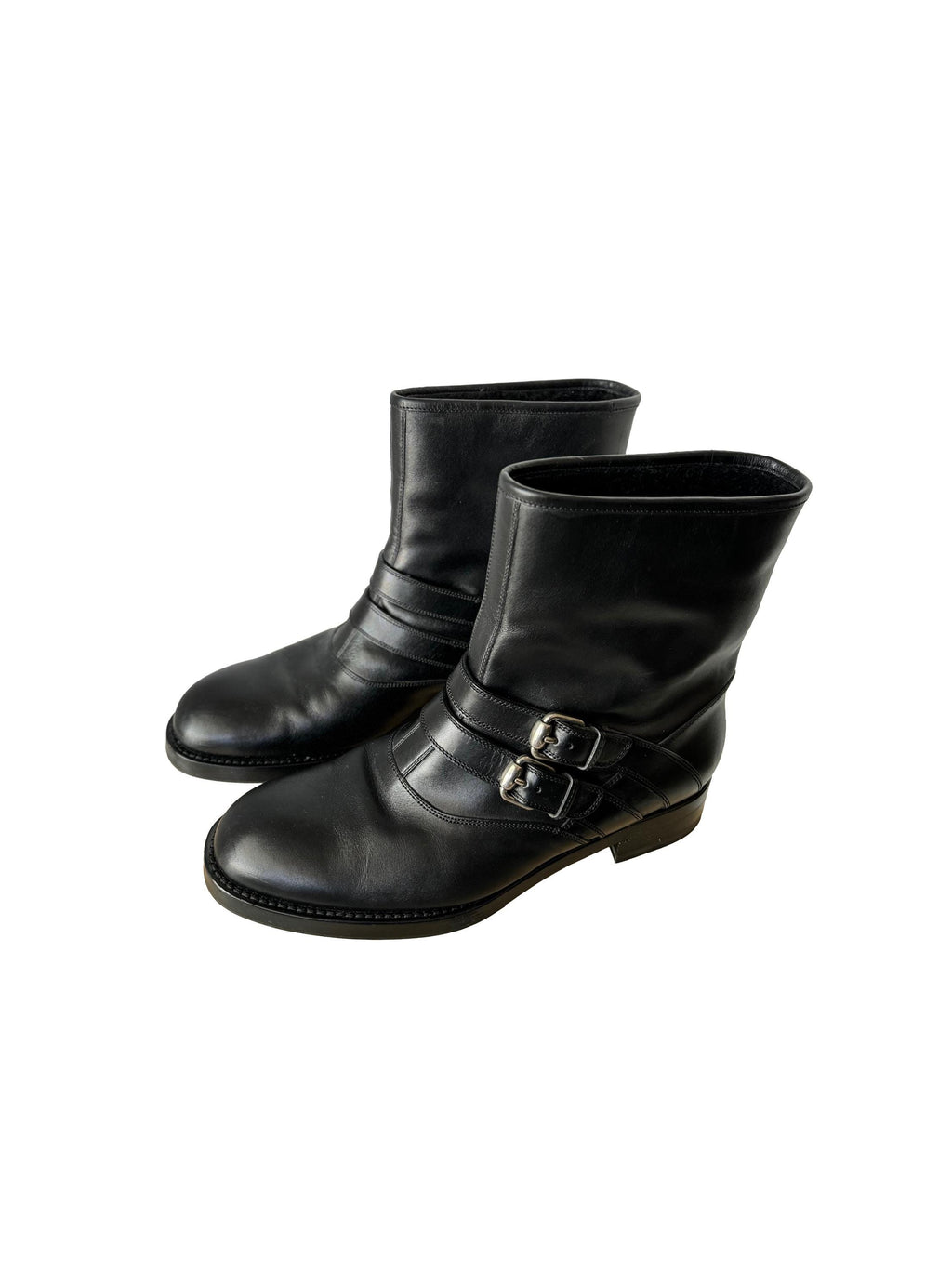 Gucci Moto Boots Cirano Lux/Merinos Riccio Nero