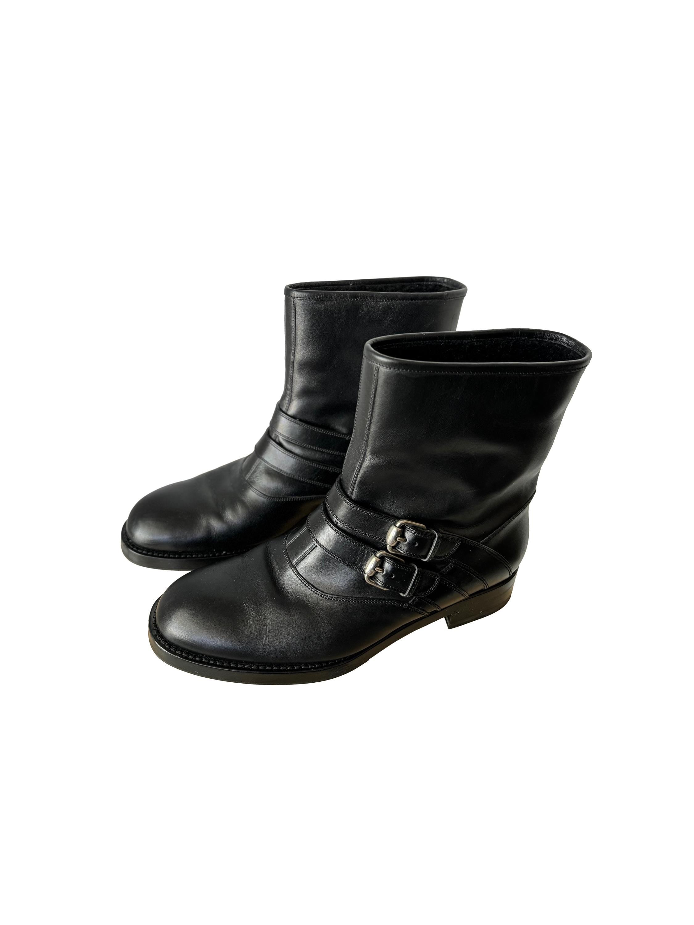 Gucci Moto Boots Cirano Lux/Merinos Riccio Nero