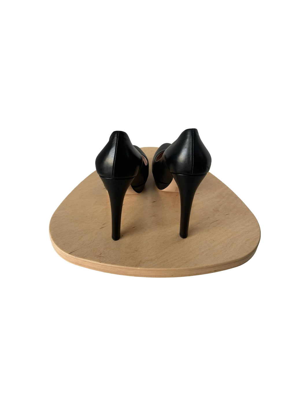 Miu Miu Black Leather Platform Pumps