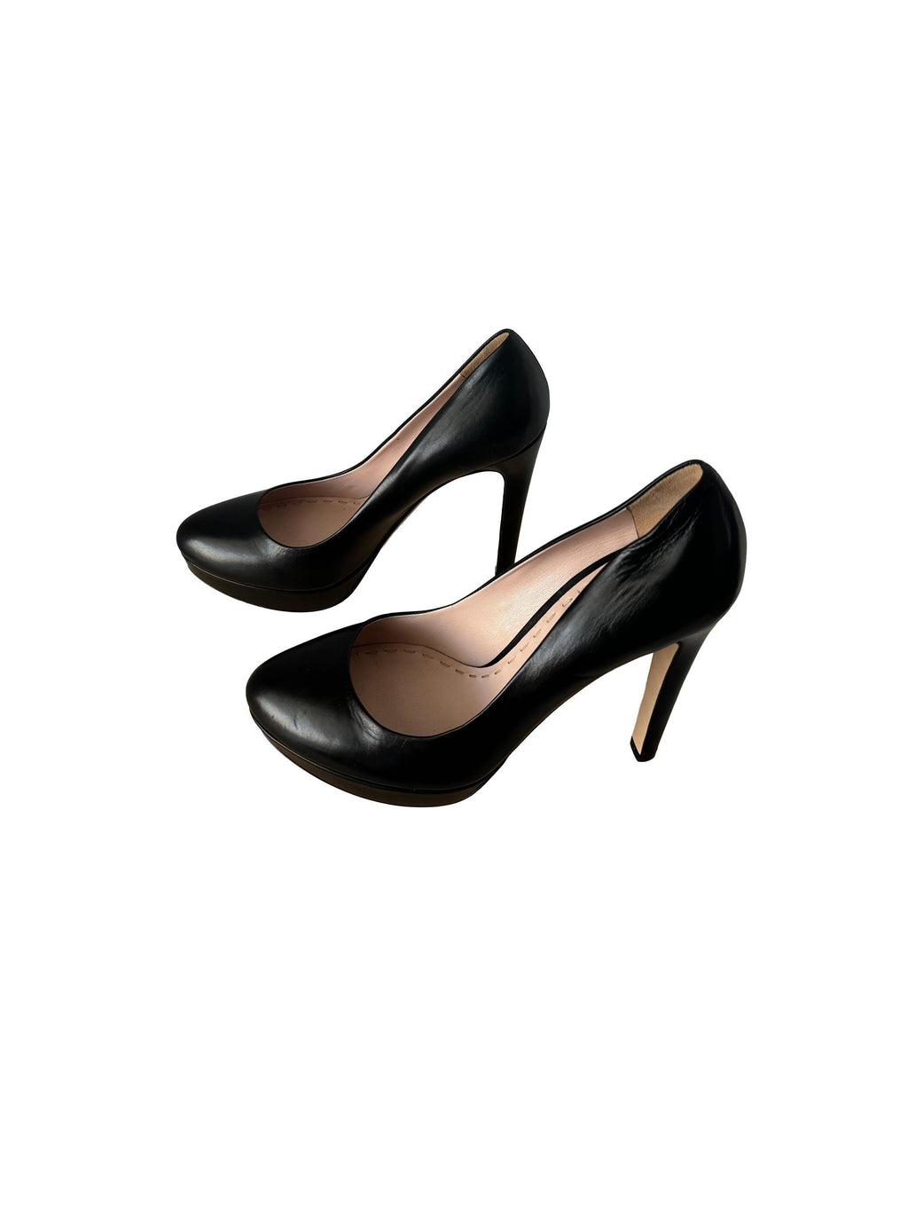 Miu Miu Black Leather Platform Pumps