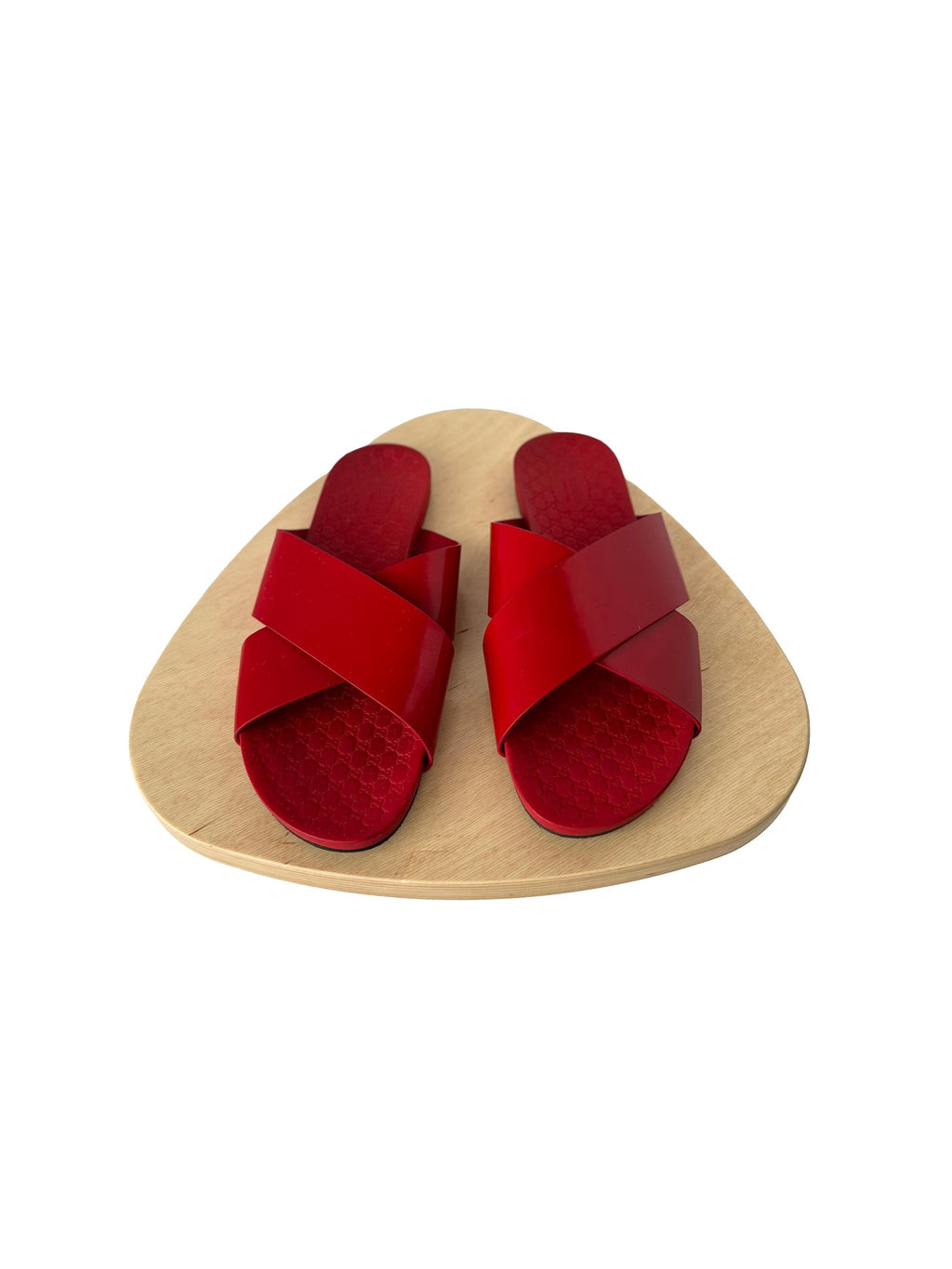 Gucci Regent Hibiscus Criss Cross Sandal
