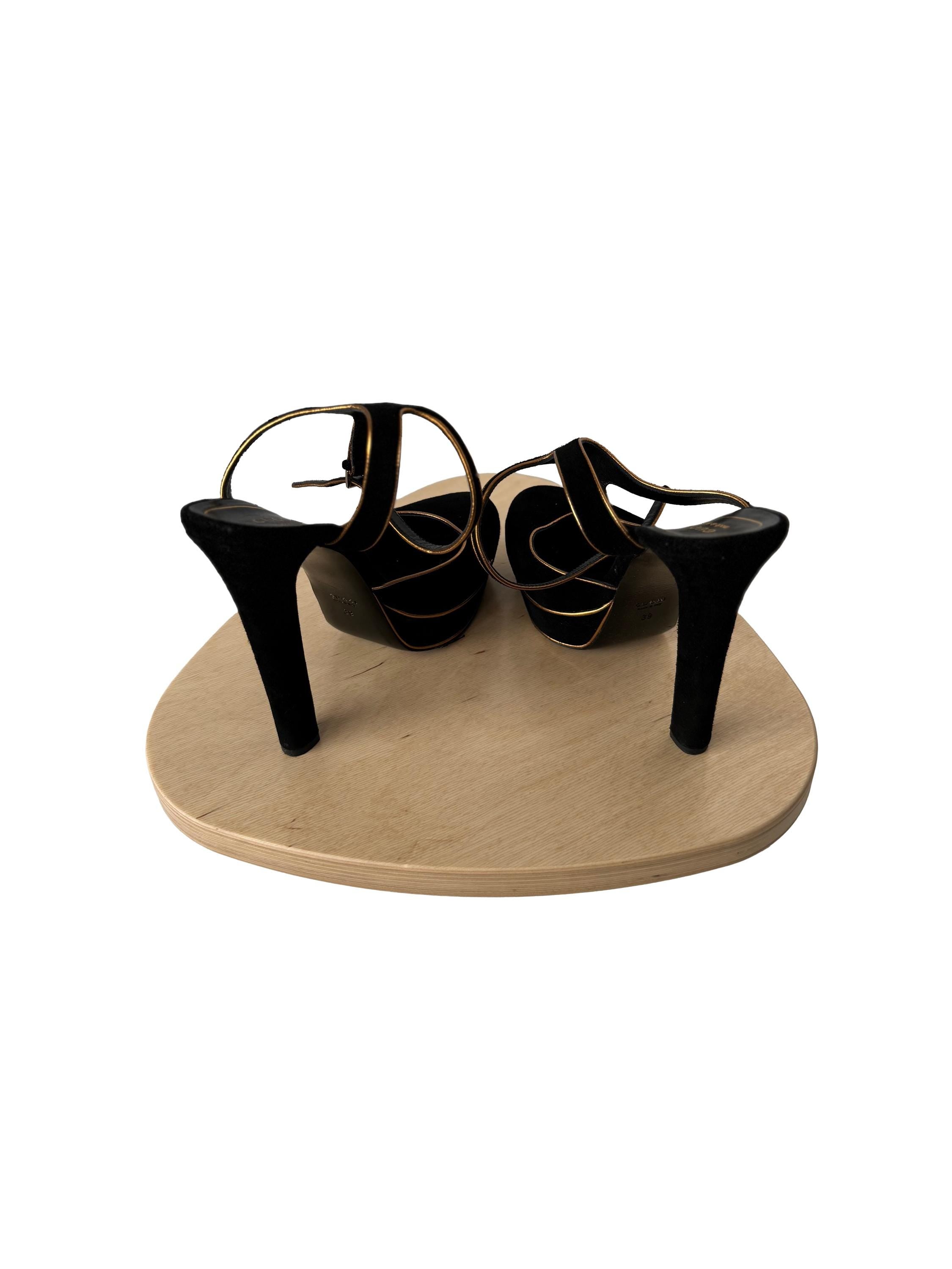 Gucci Huston Mary Jane Platform Suede Pumps