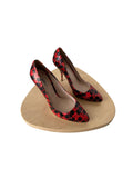 Miu Miu Red Checker Snakeskin Heels