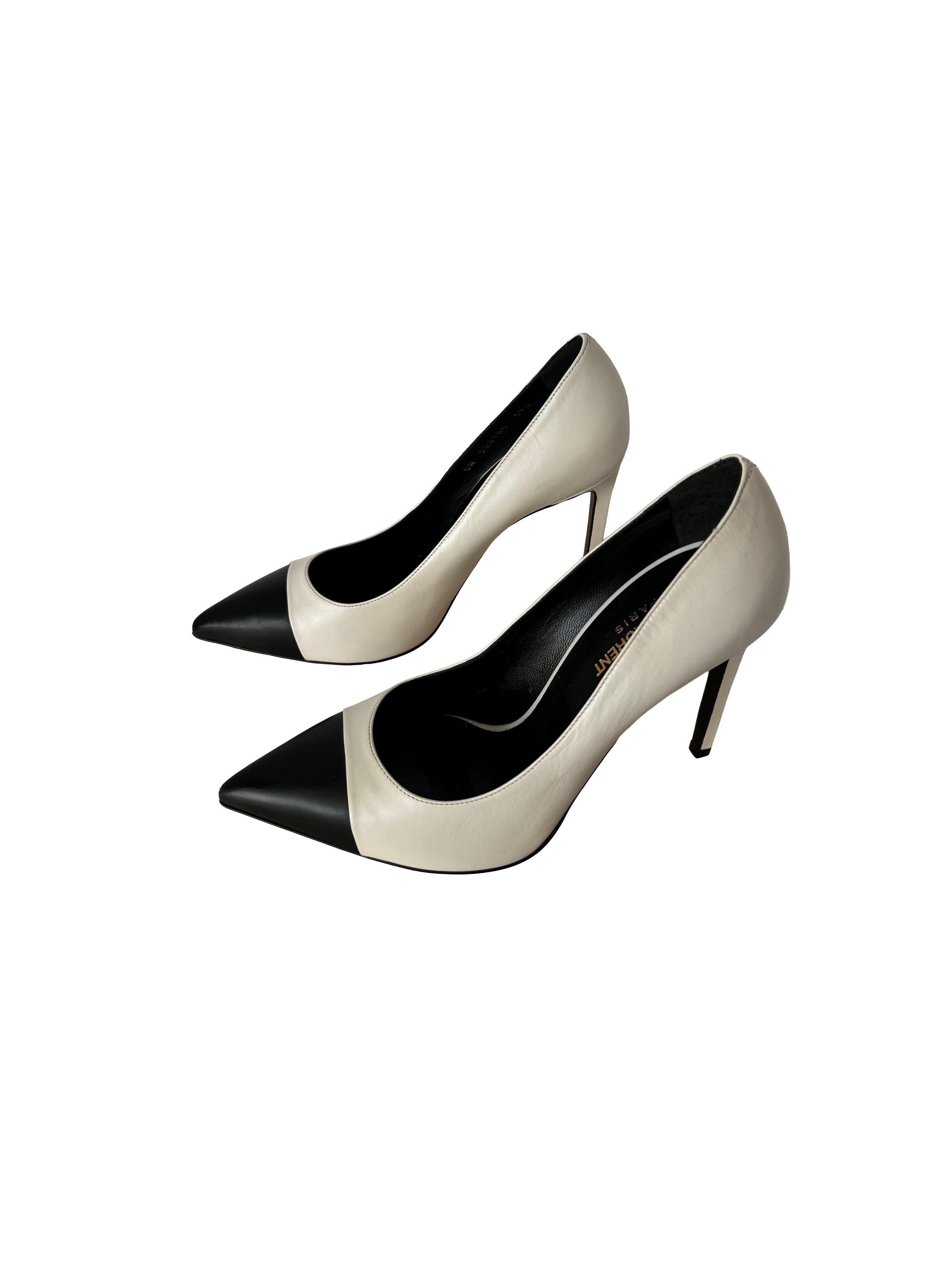 Saint Laurent Paris Colorblock Leather Pumps