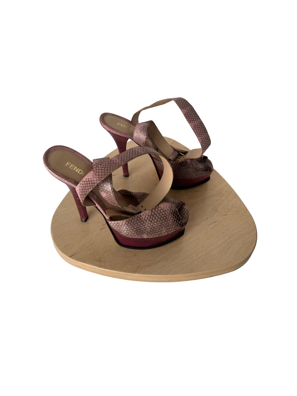 Fendi Snakeskin Platform Sandals