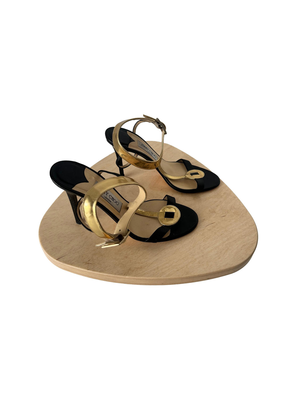 Jimmy Choo Vero Cuoio Heels Gold/Black