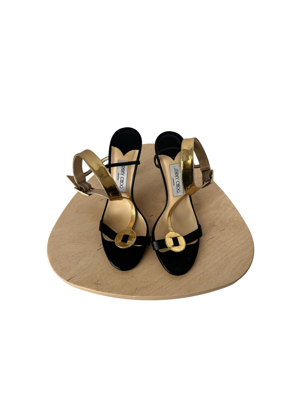 Jimmy Choo Vero Cuoio Heels Gold/Black