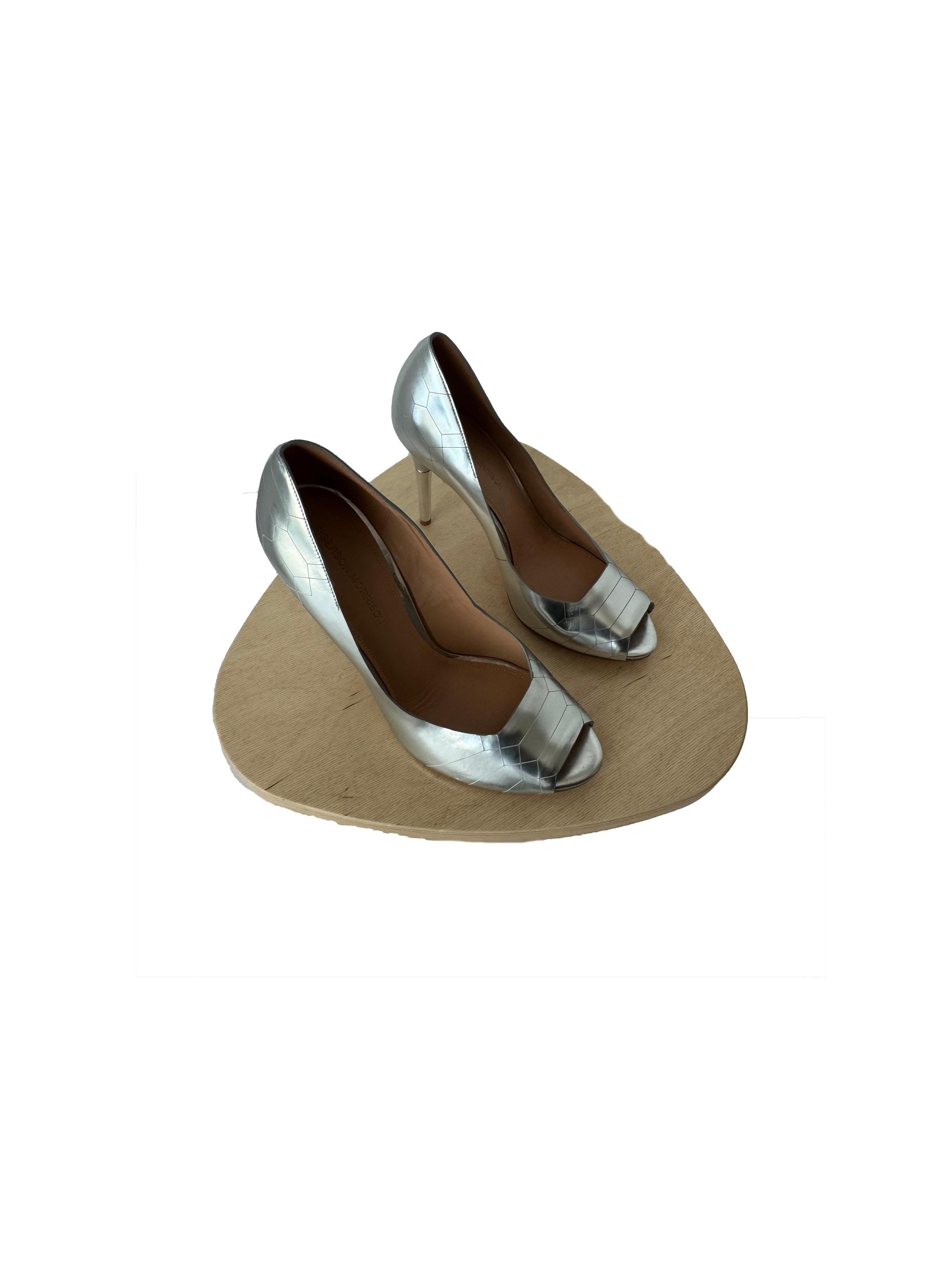 Sigerson Morrison Silver Vero Couio Heels