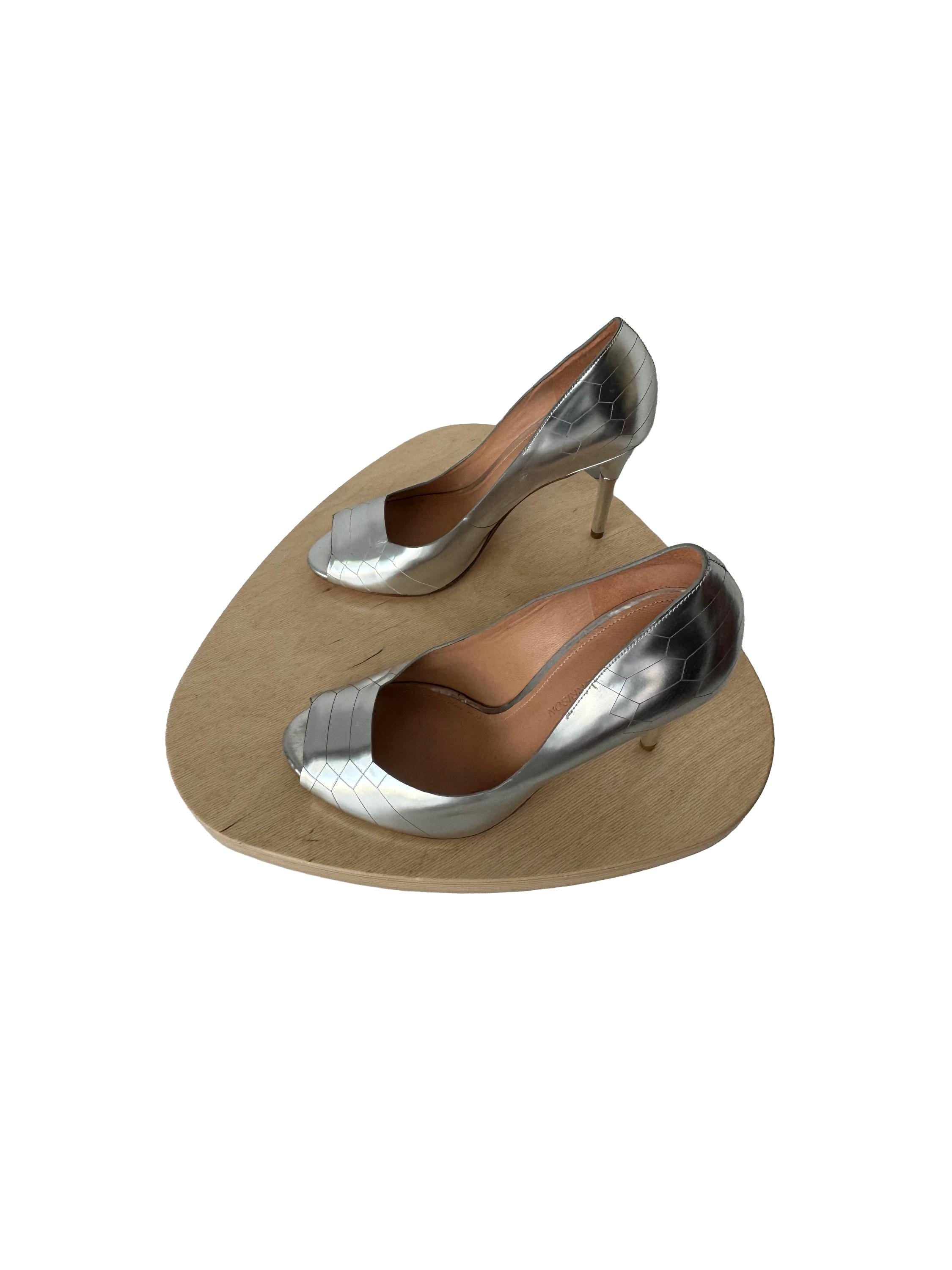 Sigerson Morrison Silver Vero Couio Heels