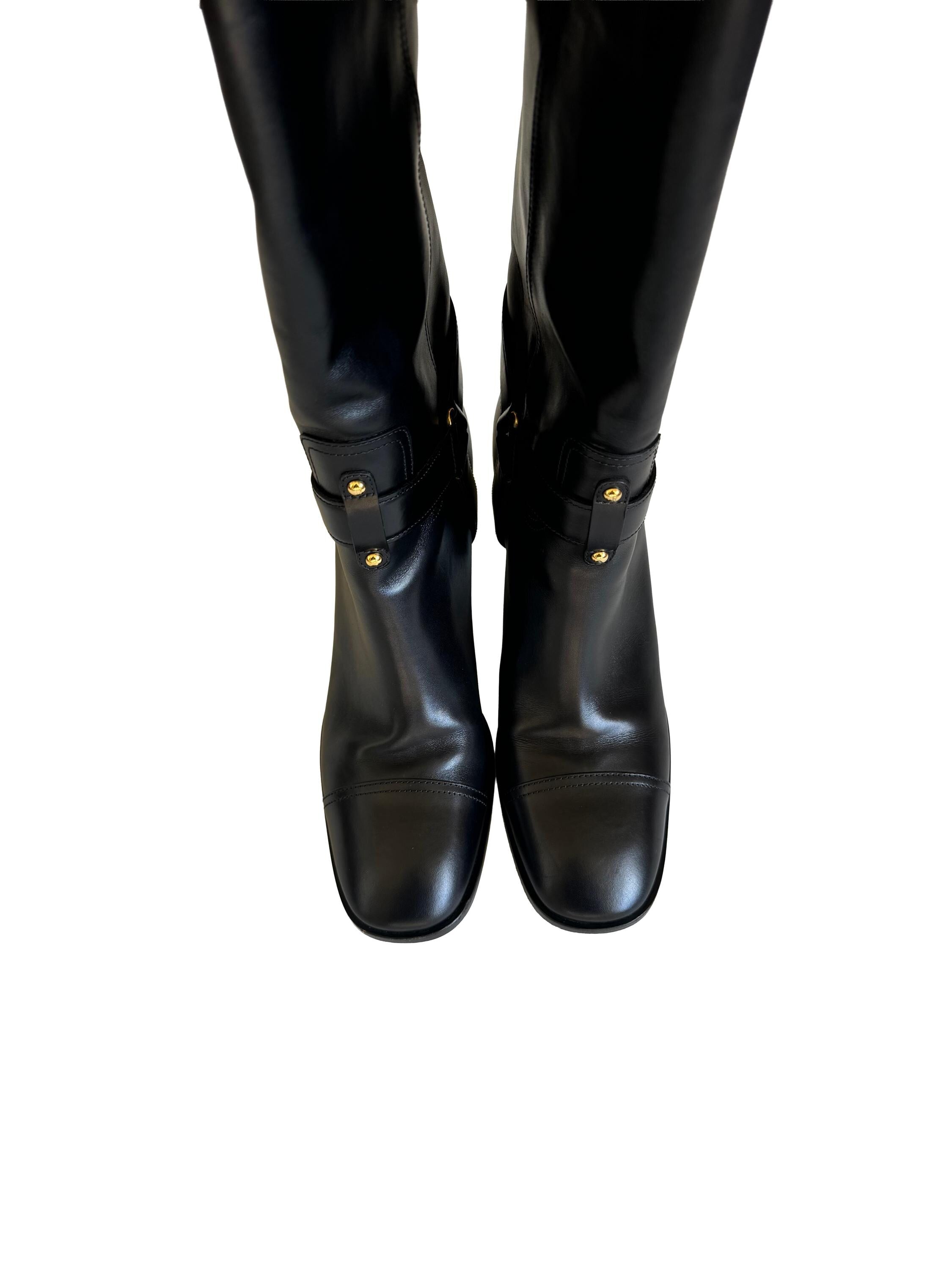 Yves Saint Laurent Thelma 55 Knee-High Boots Black