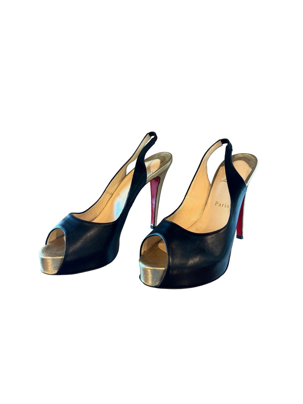 Christian Louboutin Flo Sling 120 Patent Carabes/Canari