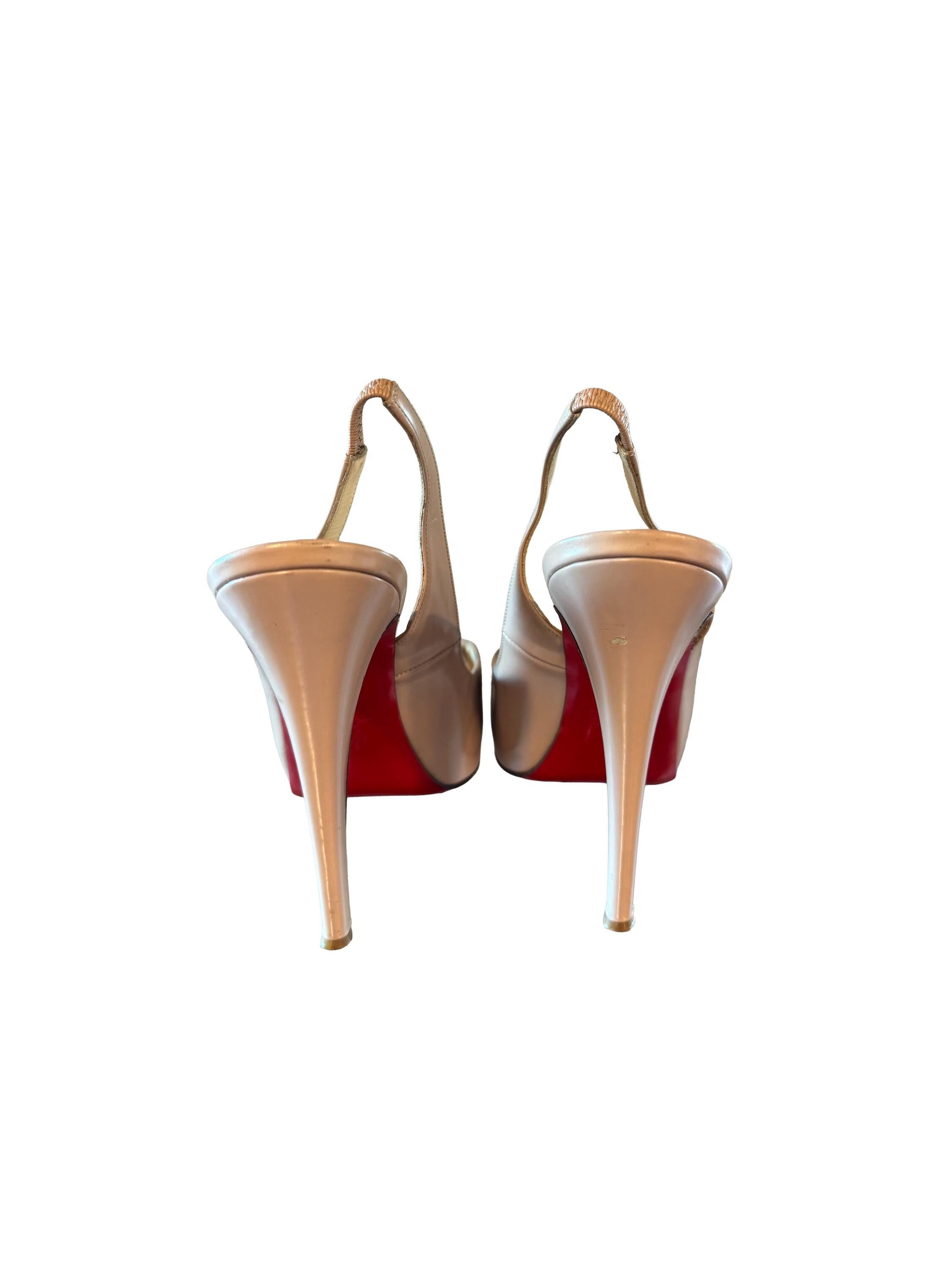 Christian Louboutin N* Prive 120 Jazz Calf Nude