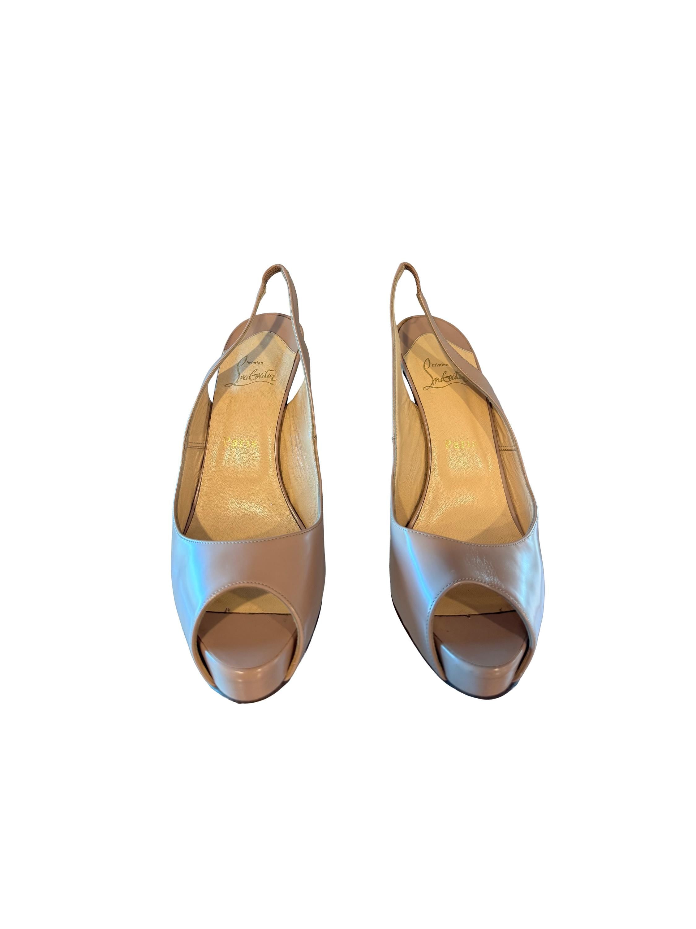 Christian Louboutin N* Prive 120 Jazz Calf Nude