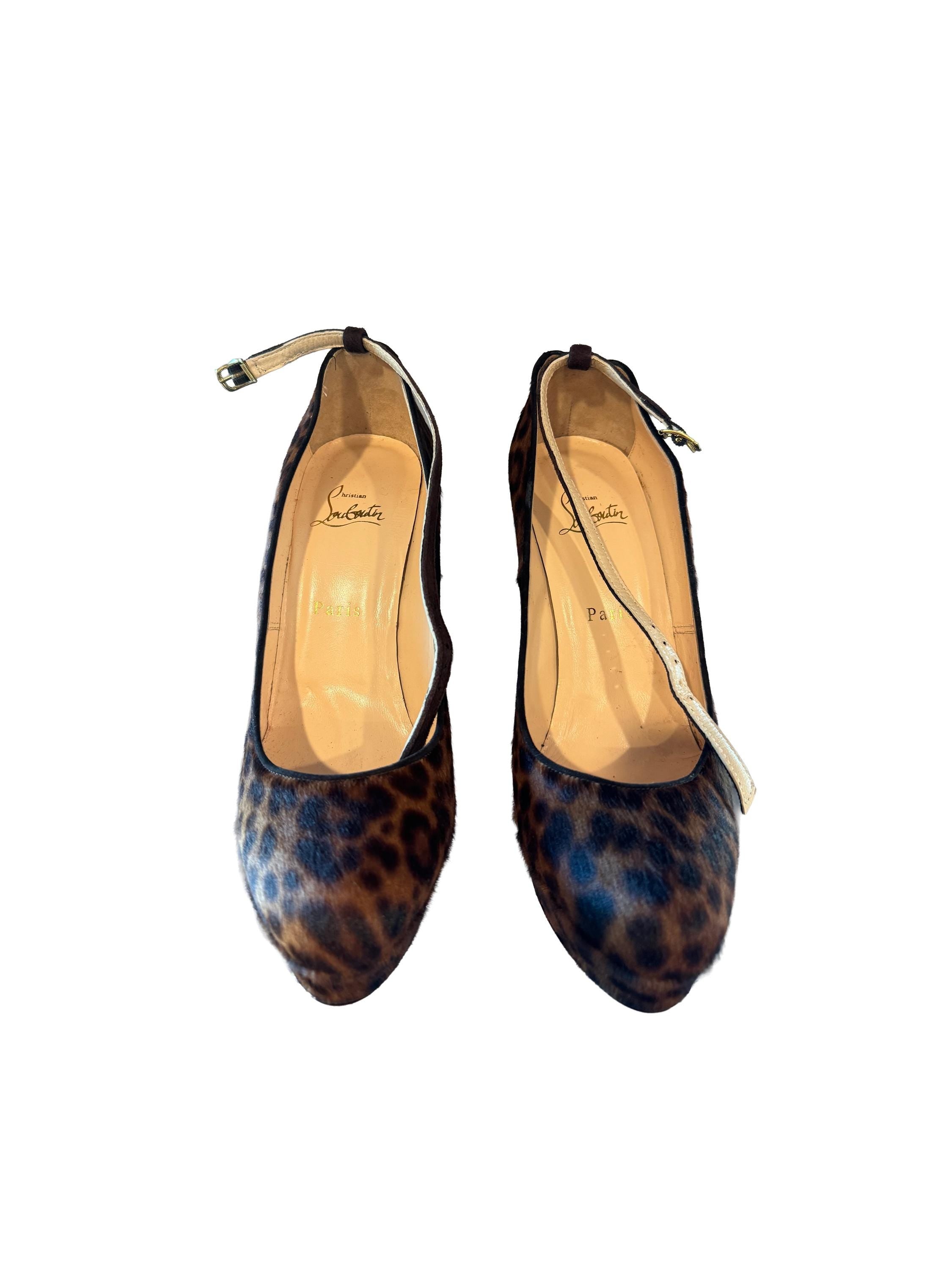Christian Louboutin Bianca 140 Pony Leopard Mini