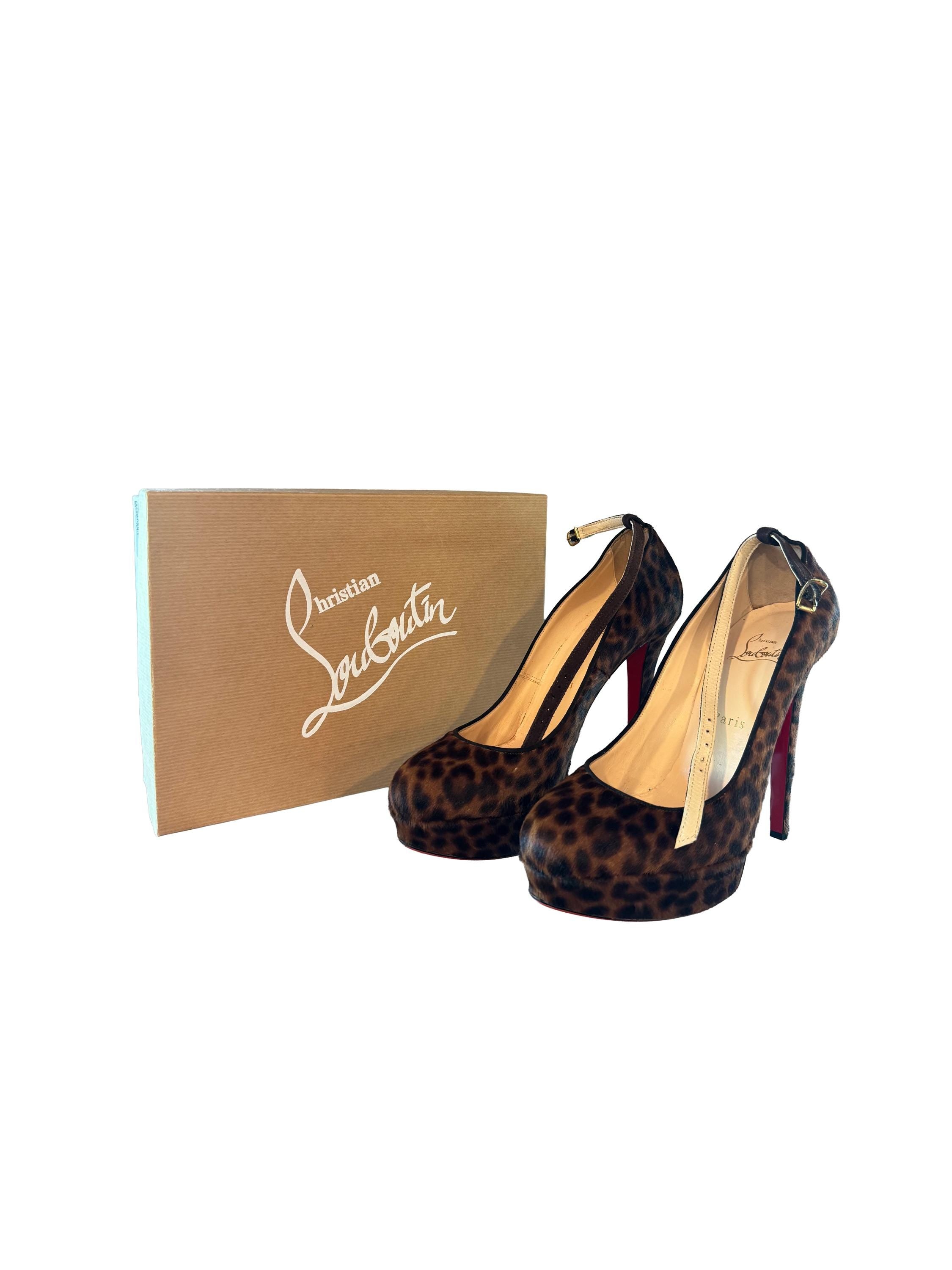Christian Louboutin Bianca 140 Pony Leopard Mini