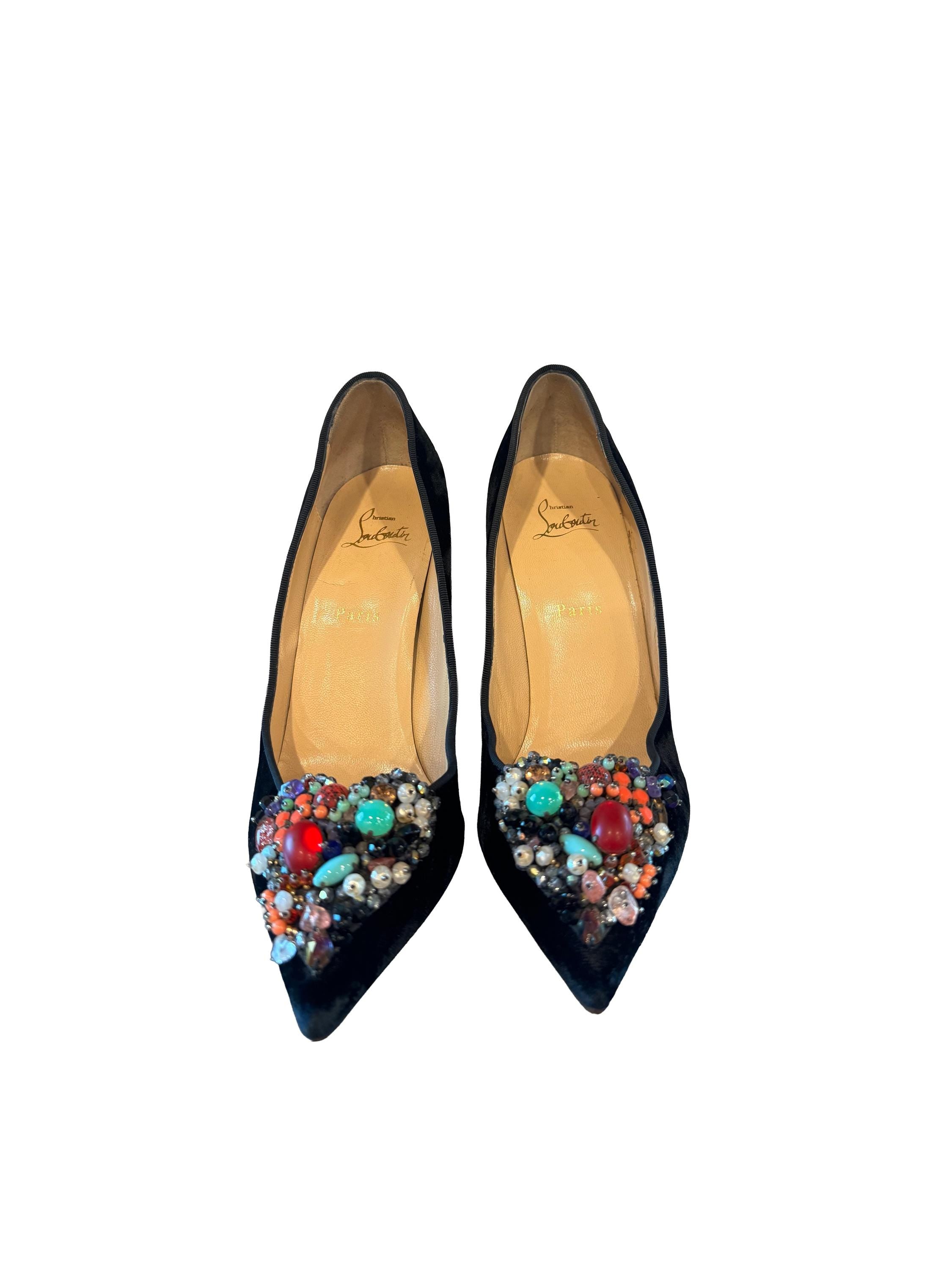 Christian Louboutin Diva Cora 100 Velvet/GG