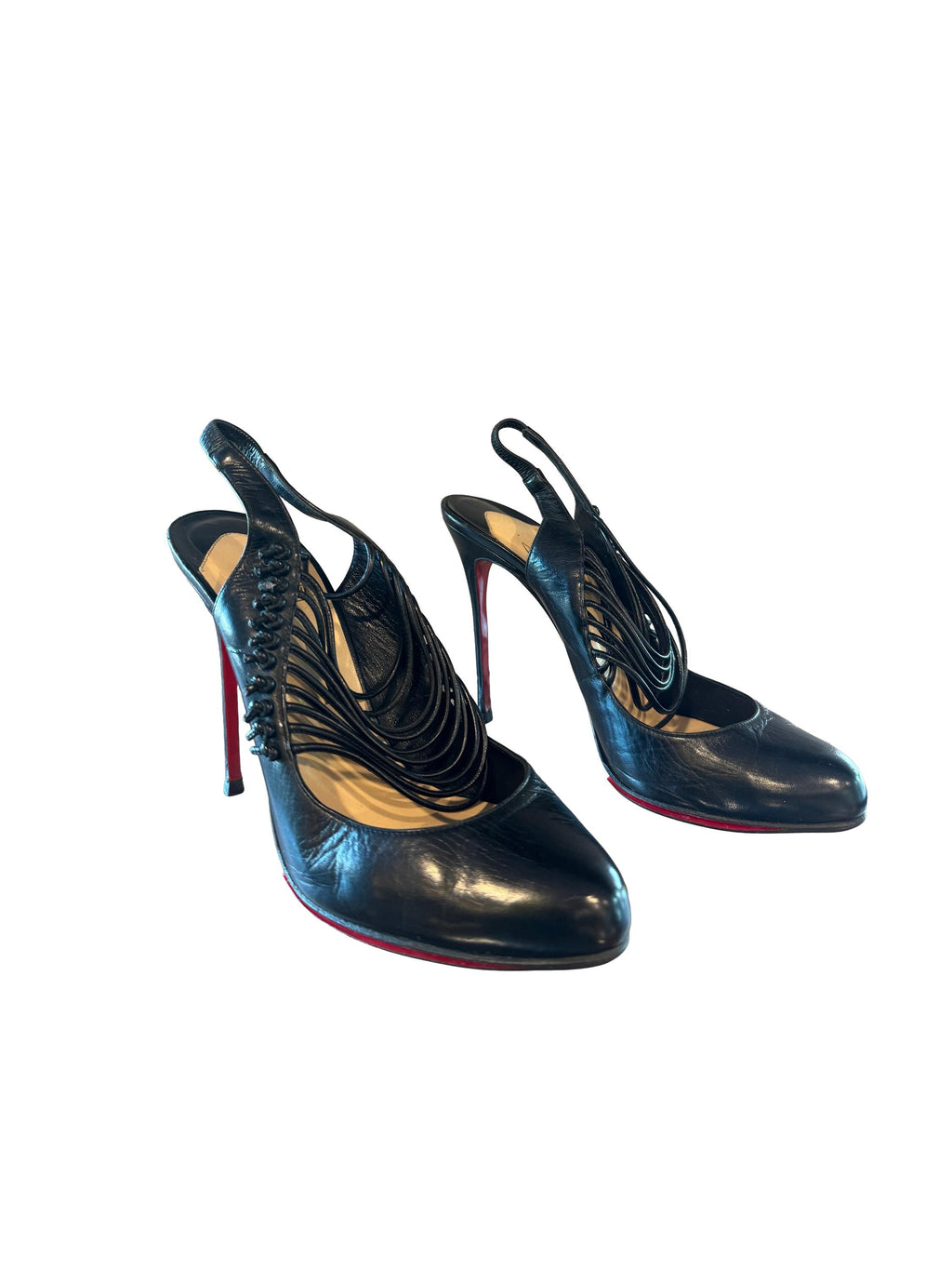 Christian Louboutin Black Nille Cordes 100
