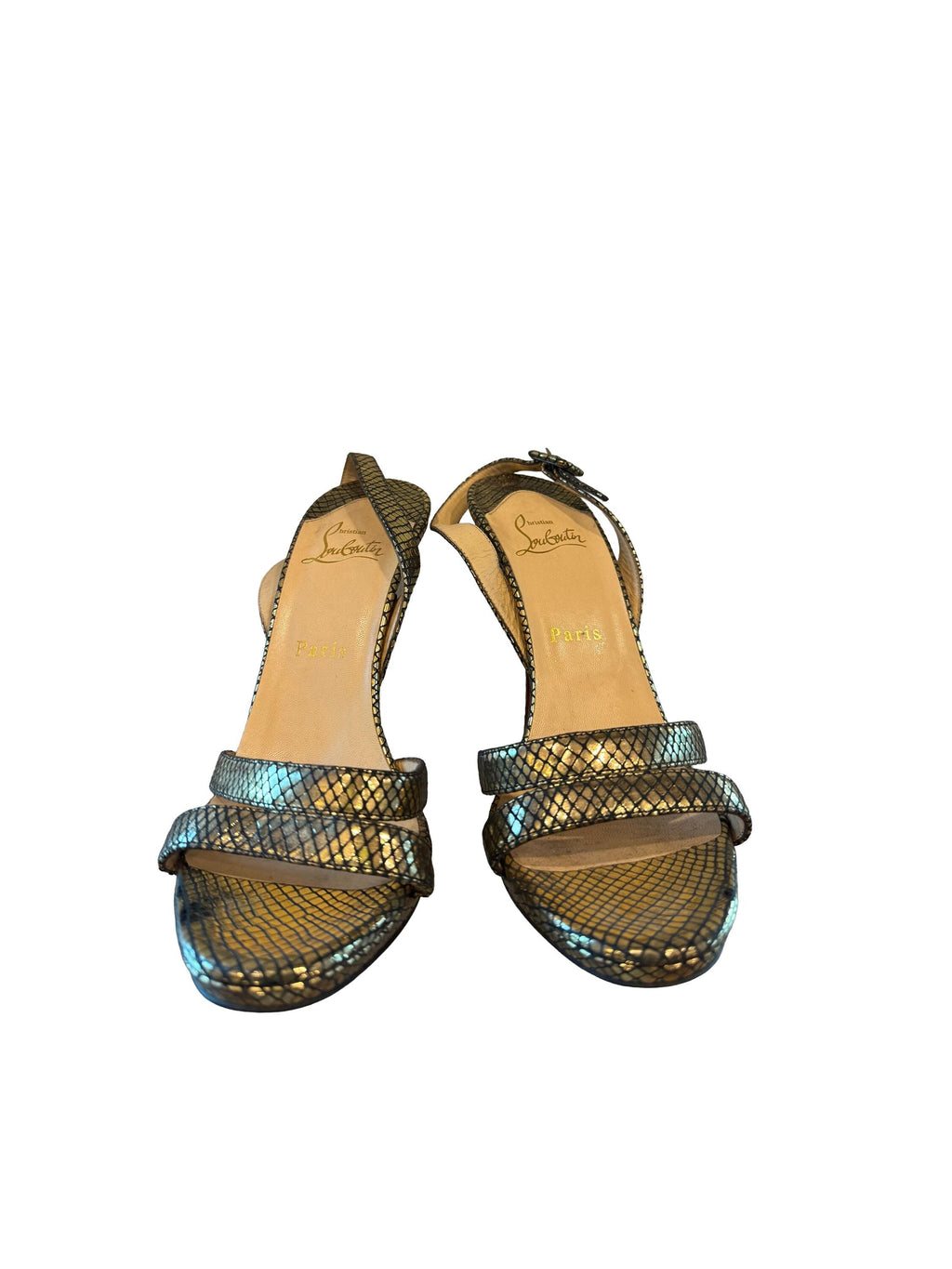 Christian Louboutin Fine Romance 120 Animal Print Slingback Pumps