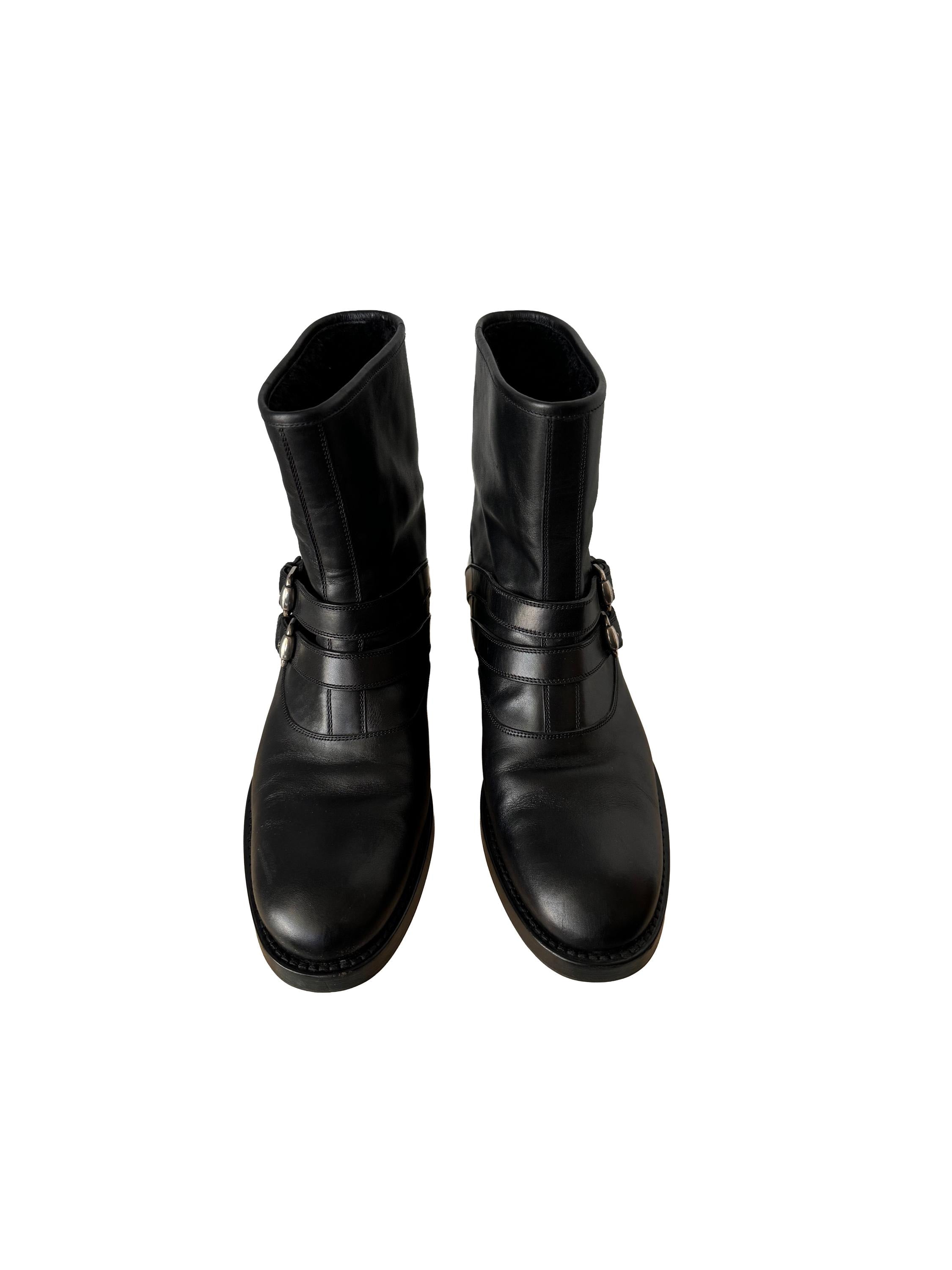 Gucci Moto Boots Cirano Lux/Merinos Riccio Nero