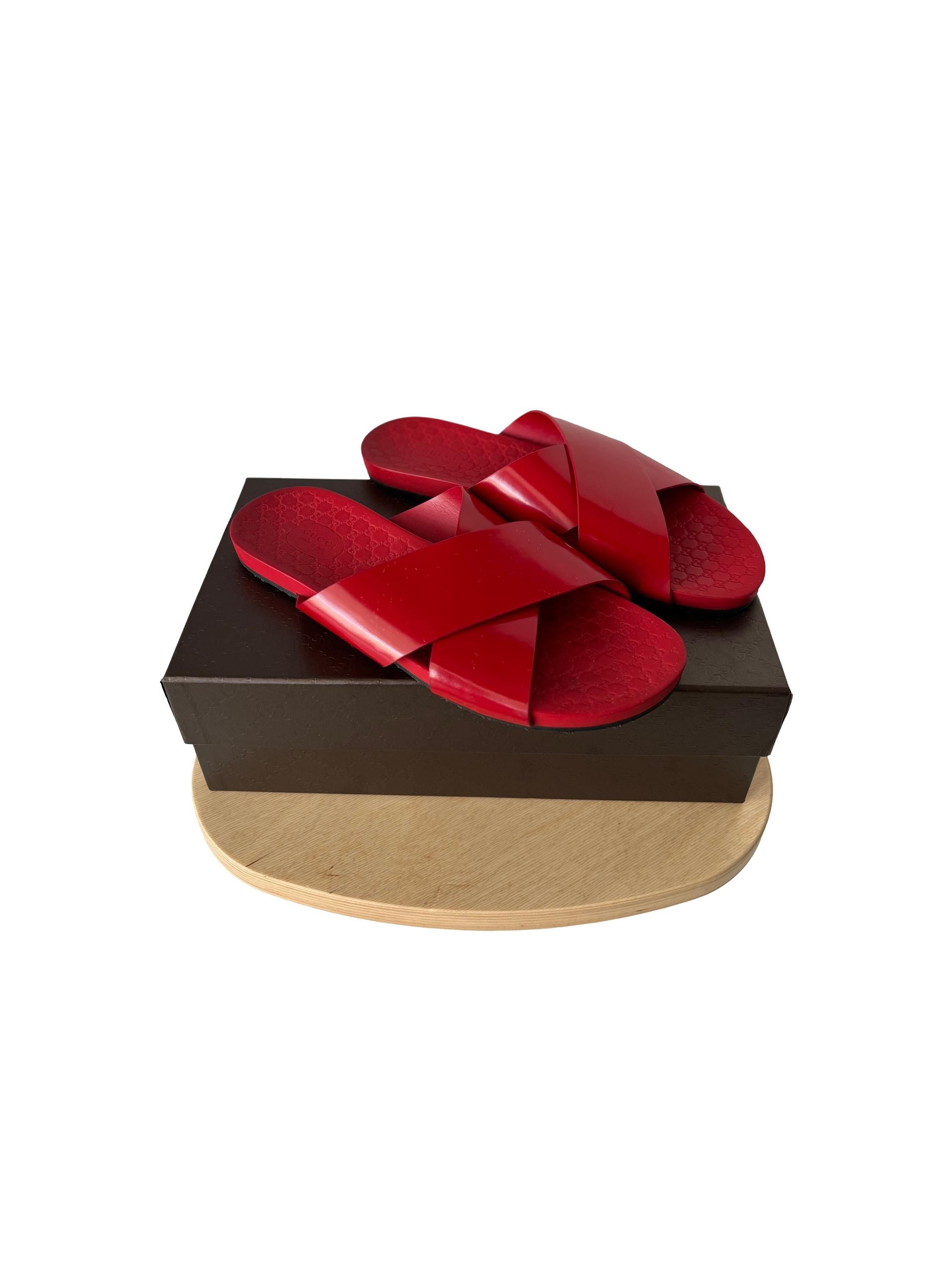 Gucci Regent Hibiscus Criss Cross Sandal