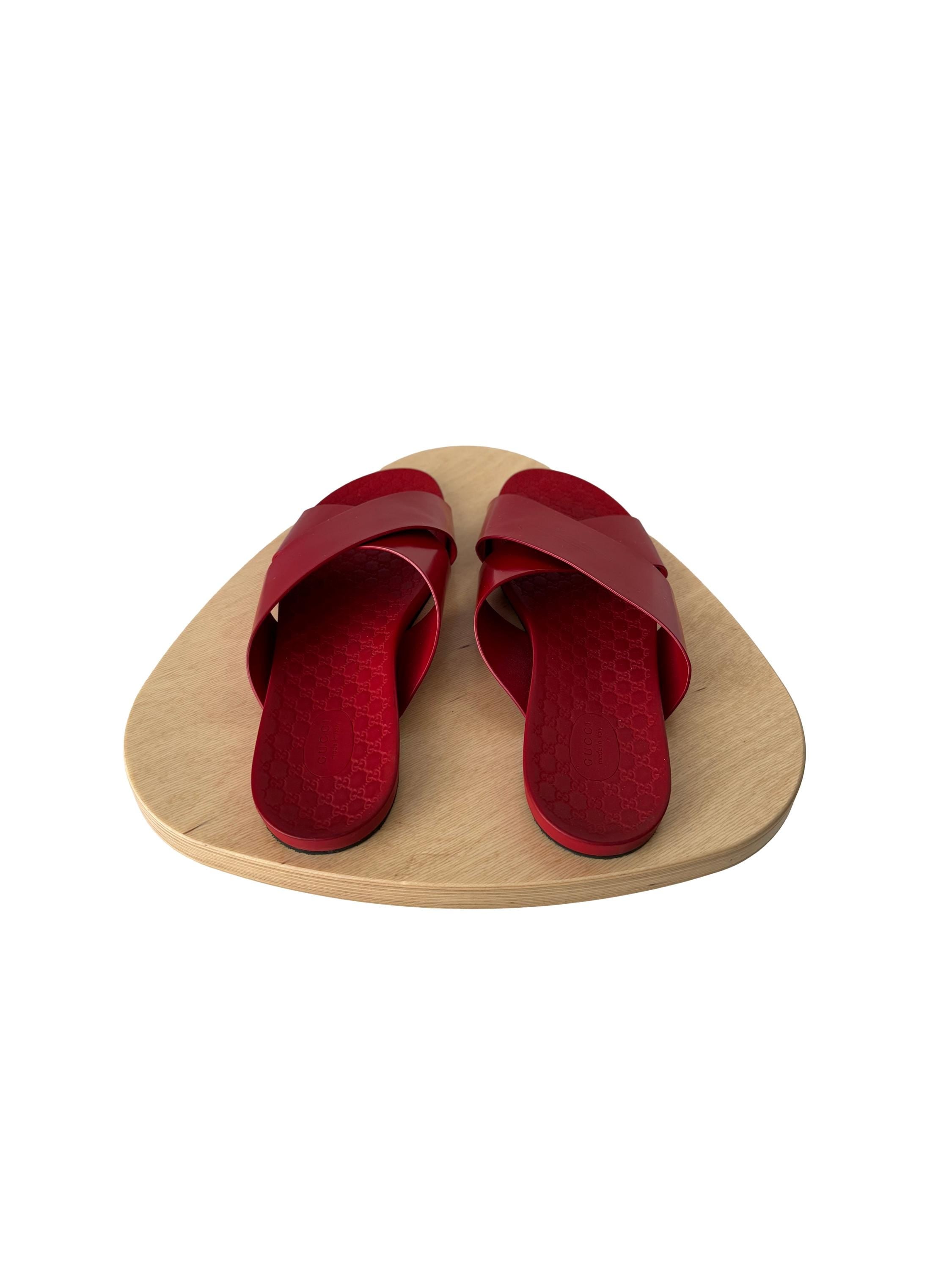 Gucci Regent Hibiscus Criss Cross Sandal