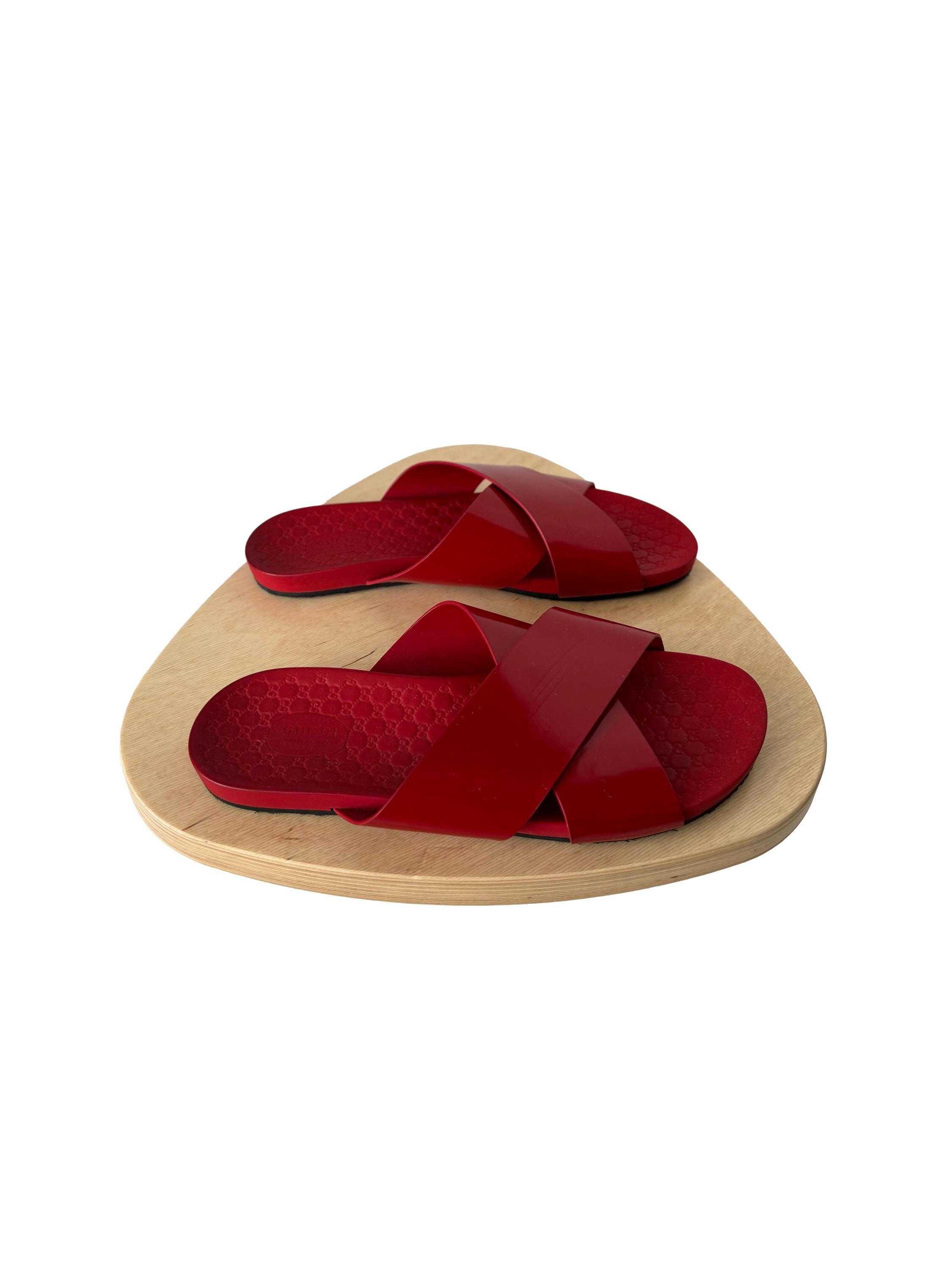 Gucci Regent Hibiscus Criss Cross Sandal